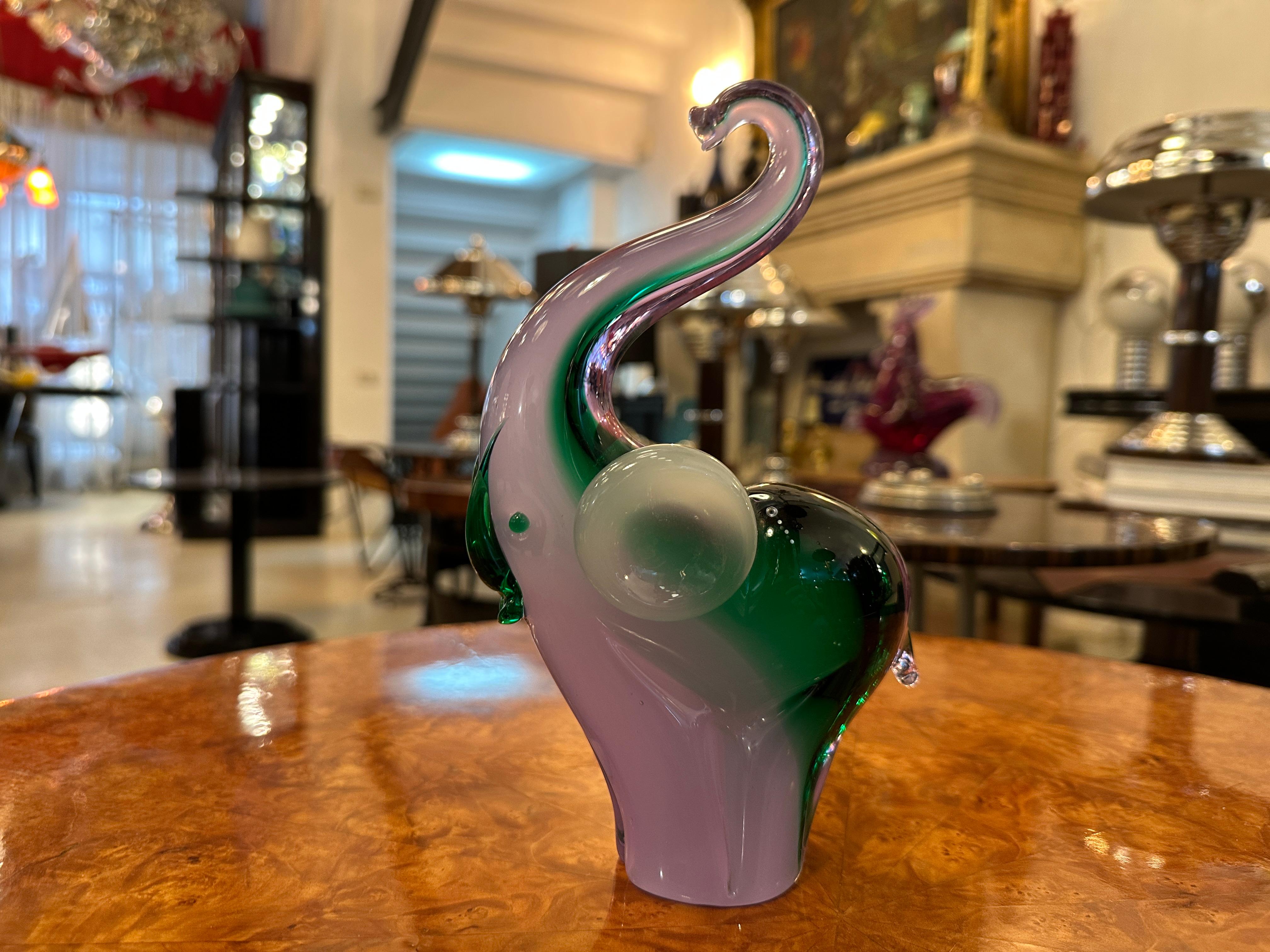 Elefante de Murano, italiano (etiqueta Caroli) en venta 5