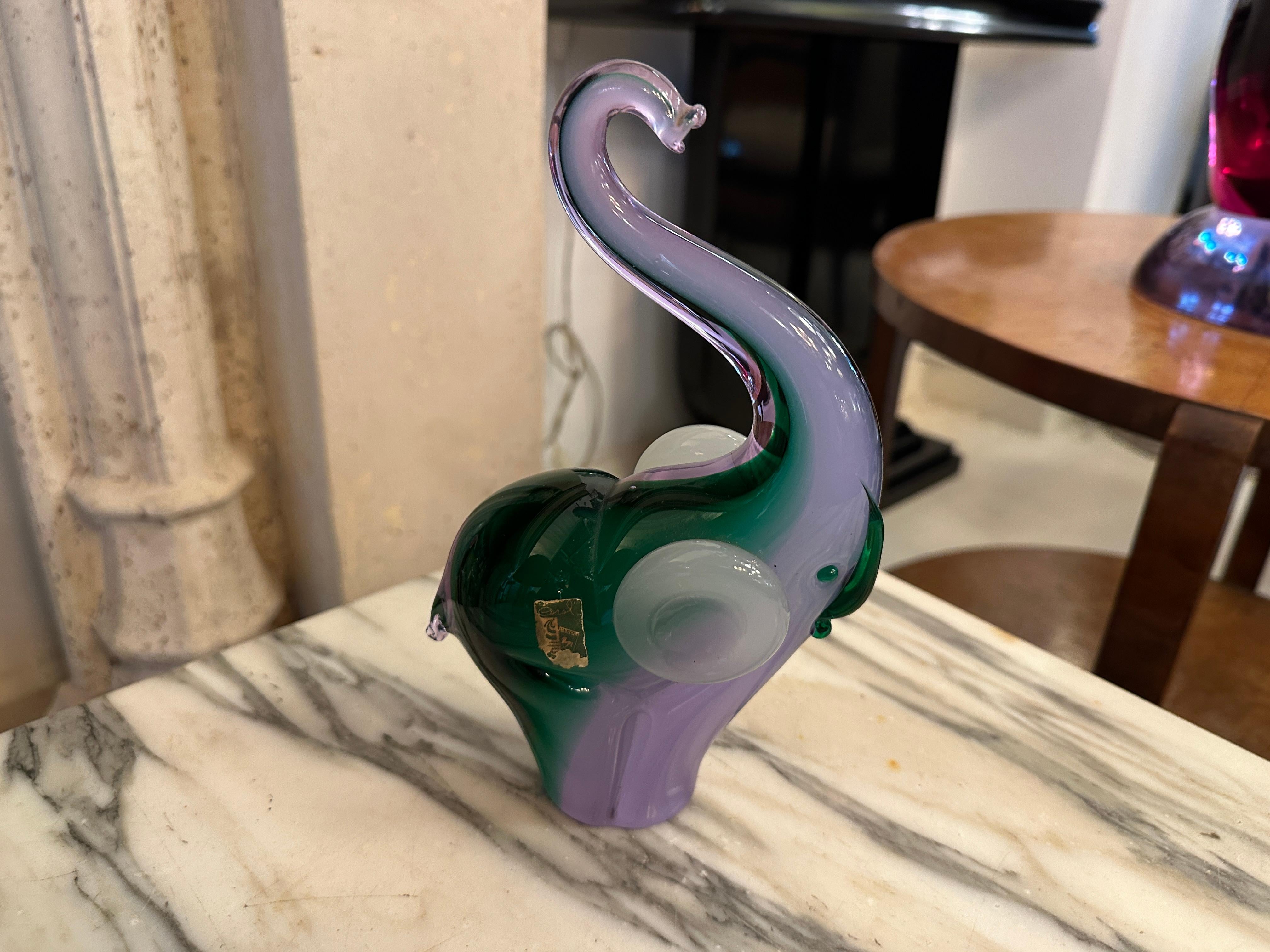 Elefante de Murano, italiano (etiqueta Caroli) en venta 10