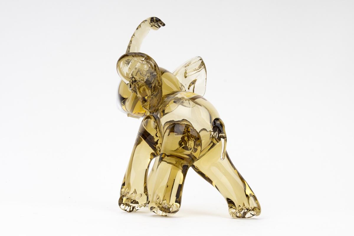 Mid-Century Modern Sculpture d'éléphant de Murano par Ercole Barovier pour Barovier & Toso, années 1950 en vente