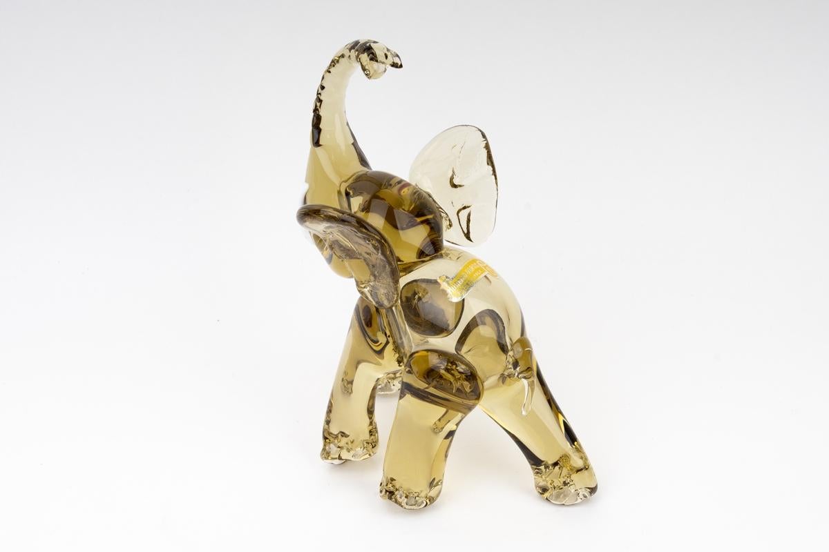 Murano Elephant Sculpture by Ercole Barovier for Barovier & Toso, 1950s In Excellent Condition For Sale In WARSZAWA, 14