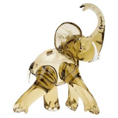 Murano Elephant Sculpture by Ercole Barovier for Barovier & Toso, 1950s