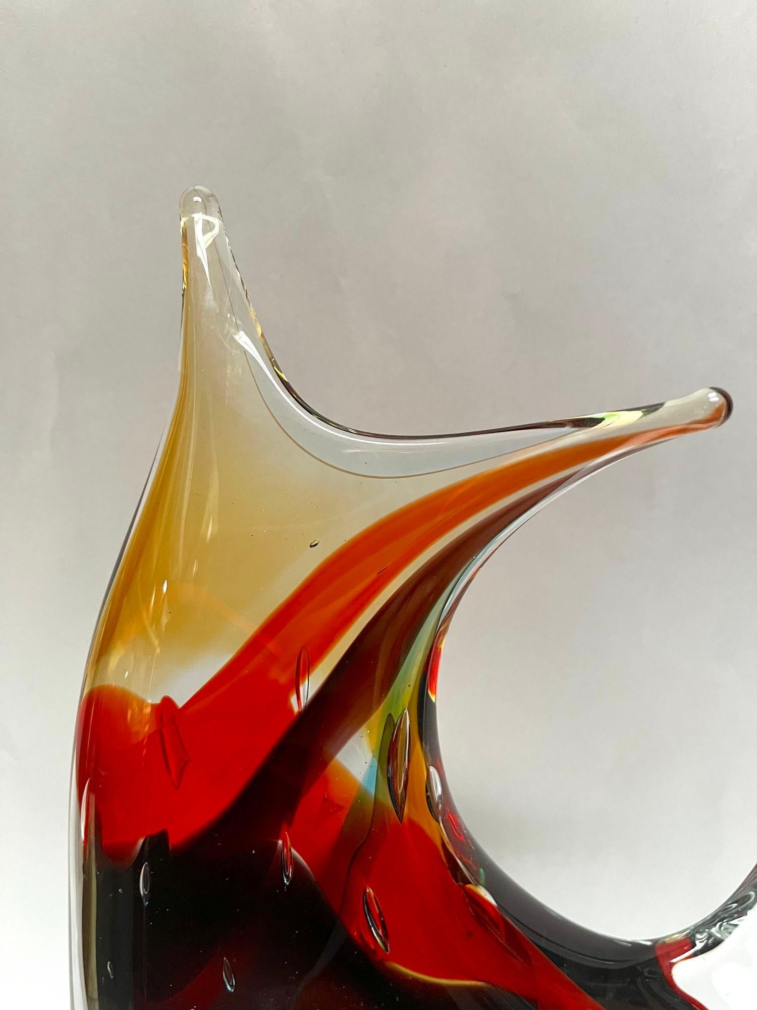 Escultura de pez de Murano de Sergio Costantini finales del siglo XX en venta