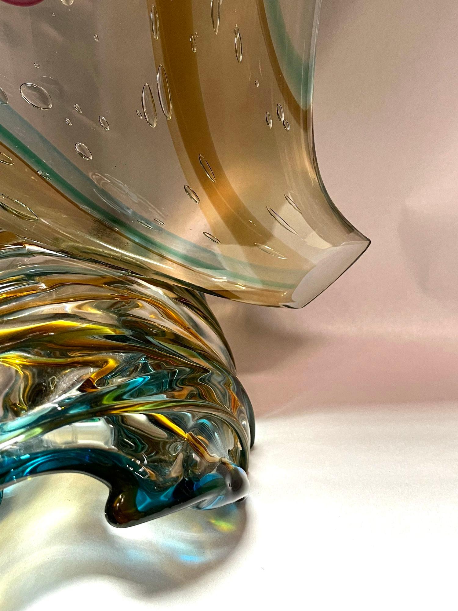 Murano Glass Murano Fish Sculpture by Sergio Costantini For Sale