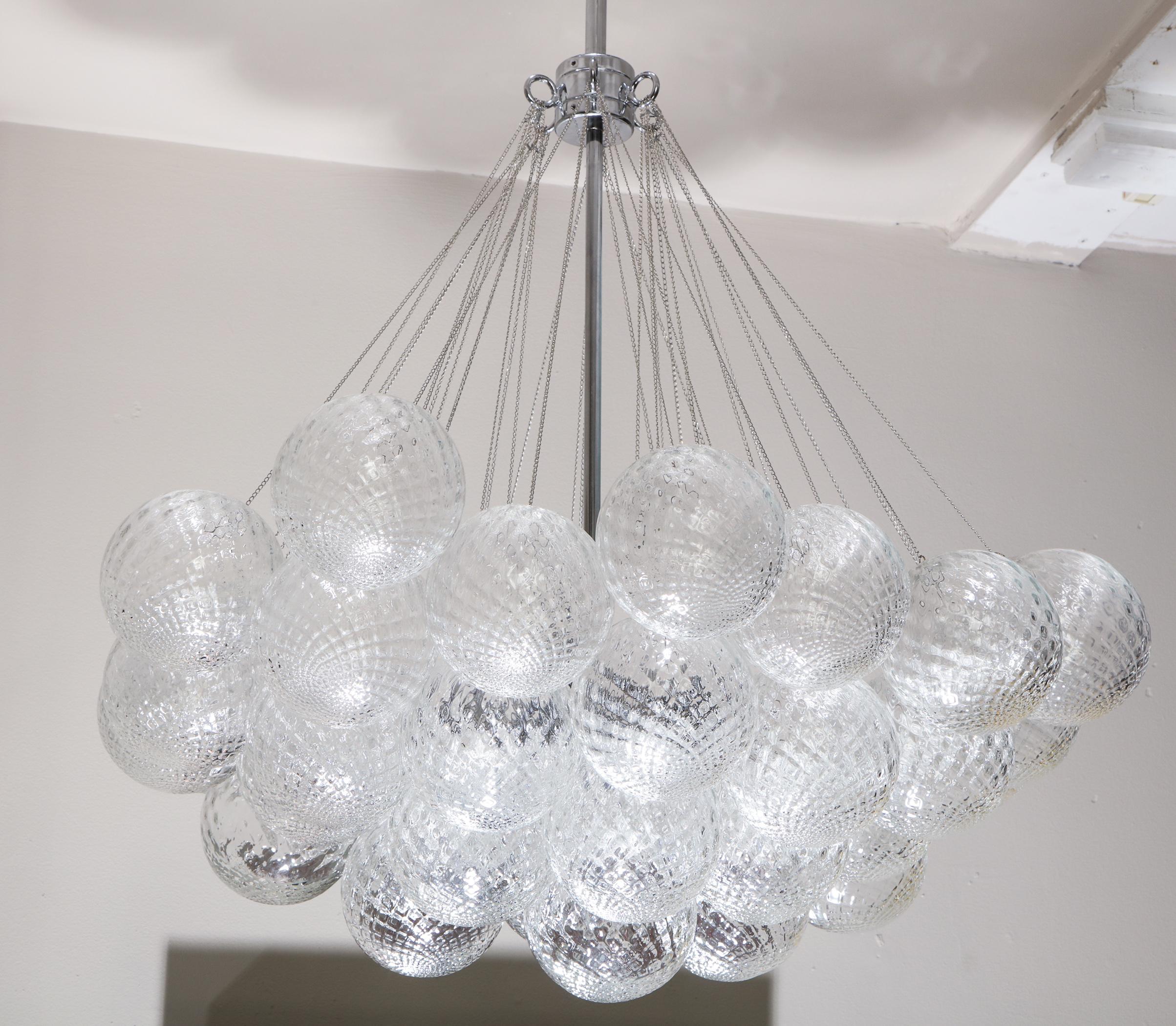 cluster globe chandelier
