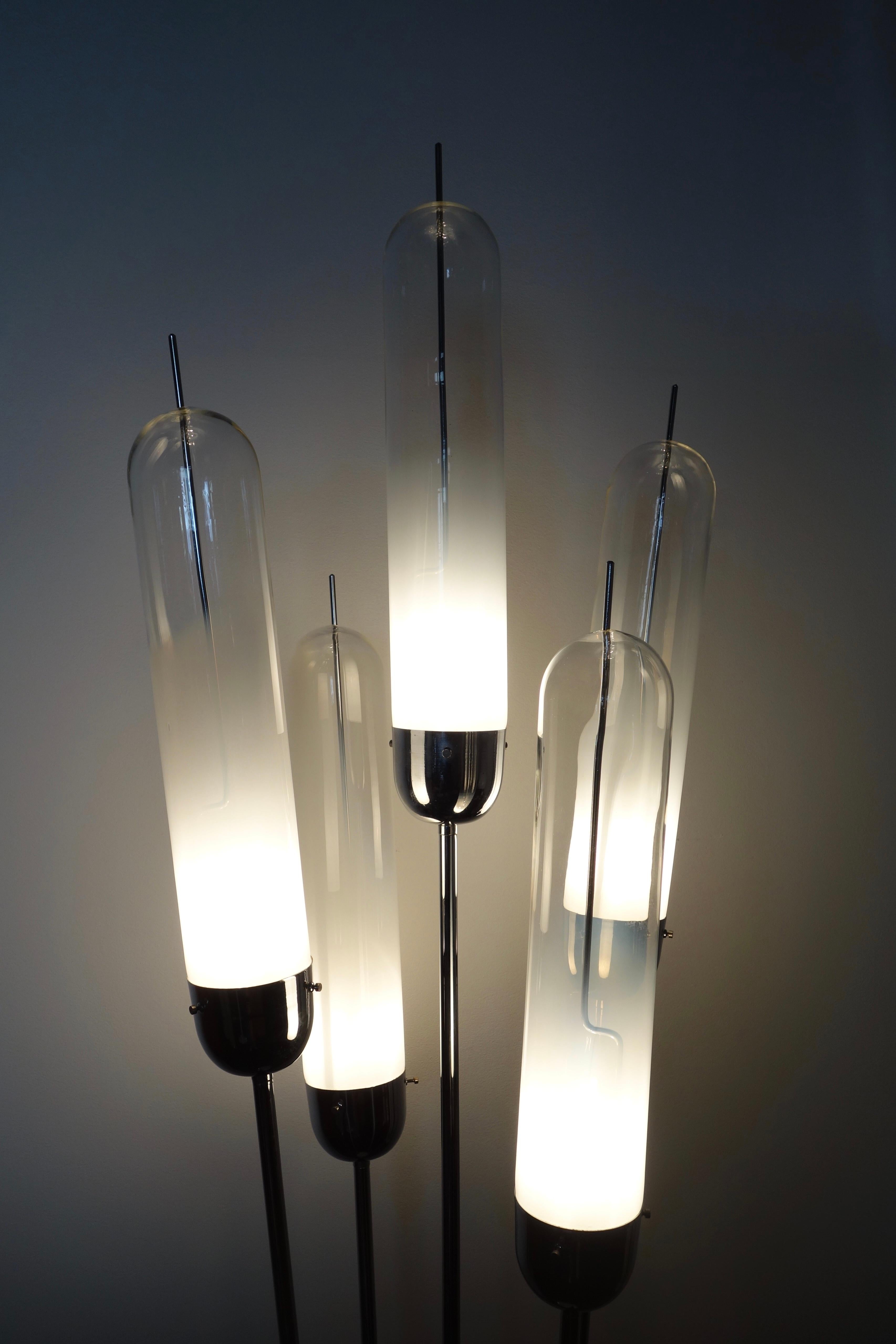 Late 20th Century Murano Floor Lamp Attributed to Carlo Nason for Mazzega, Italy 1970's For Sale