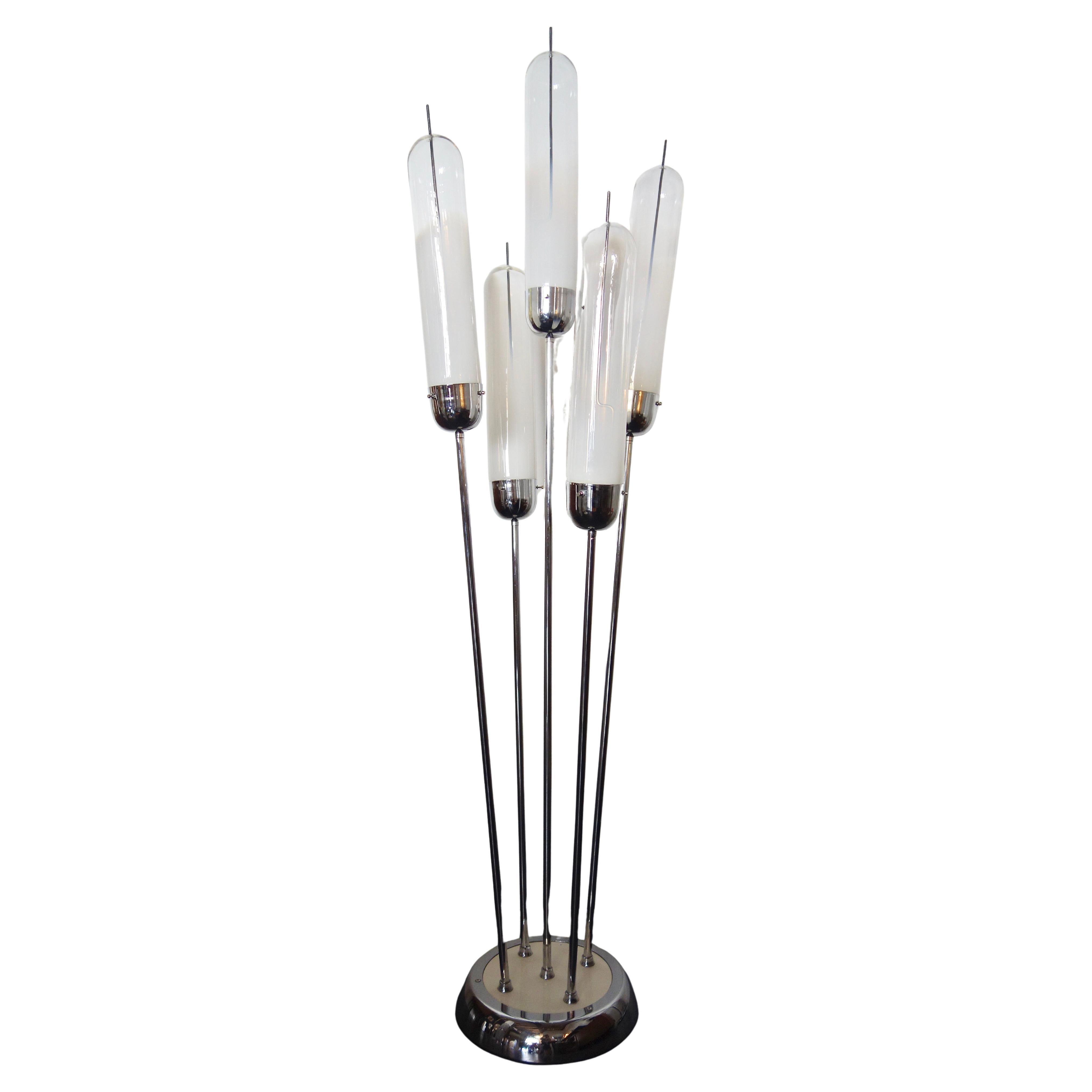 Murano Floor Lamp Attributed to Carlo Nason for Mazzega, Italy 1970's