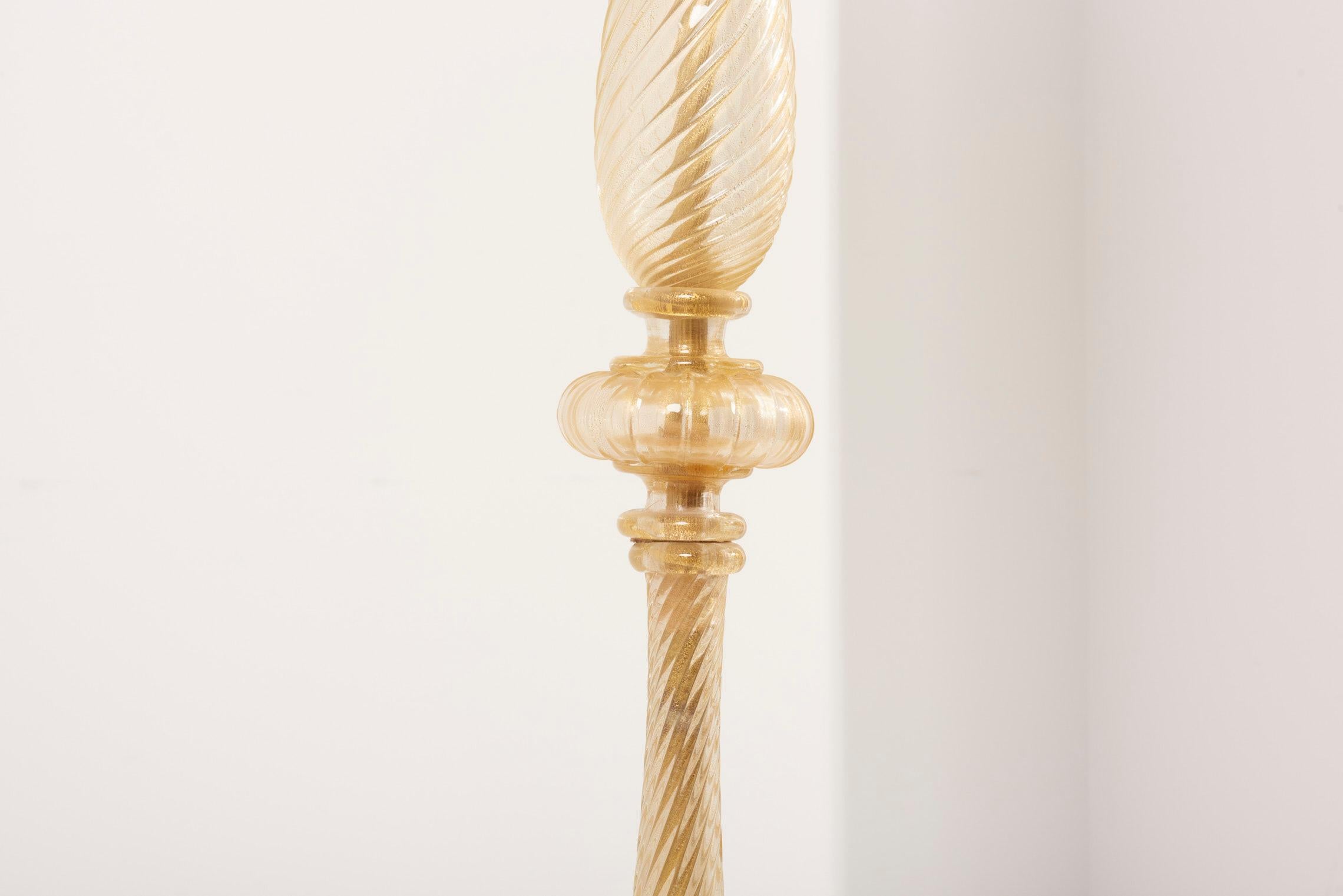 Murano Floor Lamp by Barovier & Toso, Italy, 1950s For Sale 7
