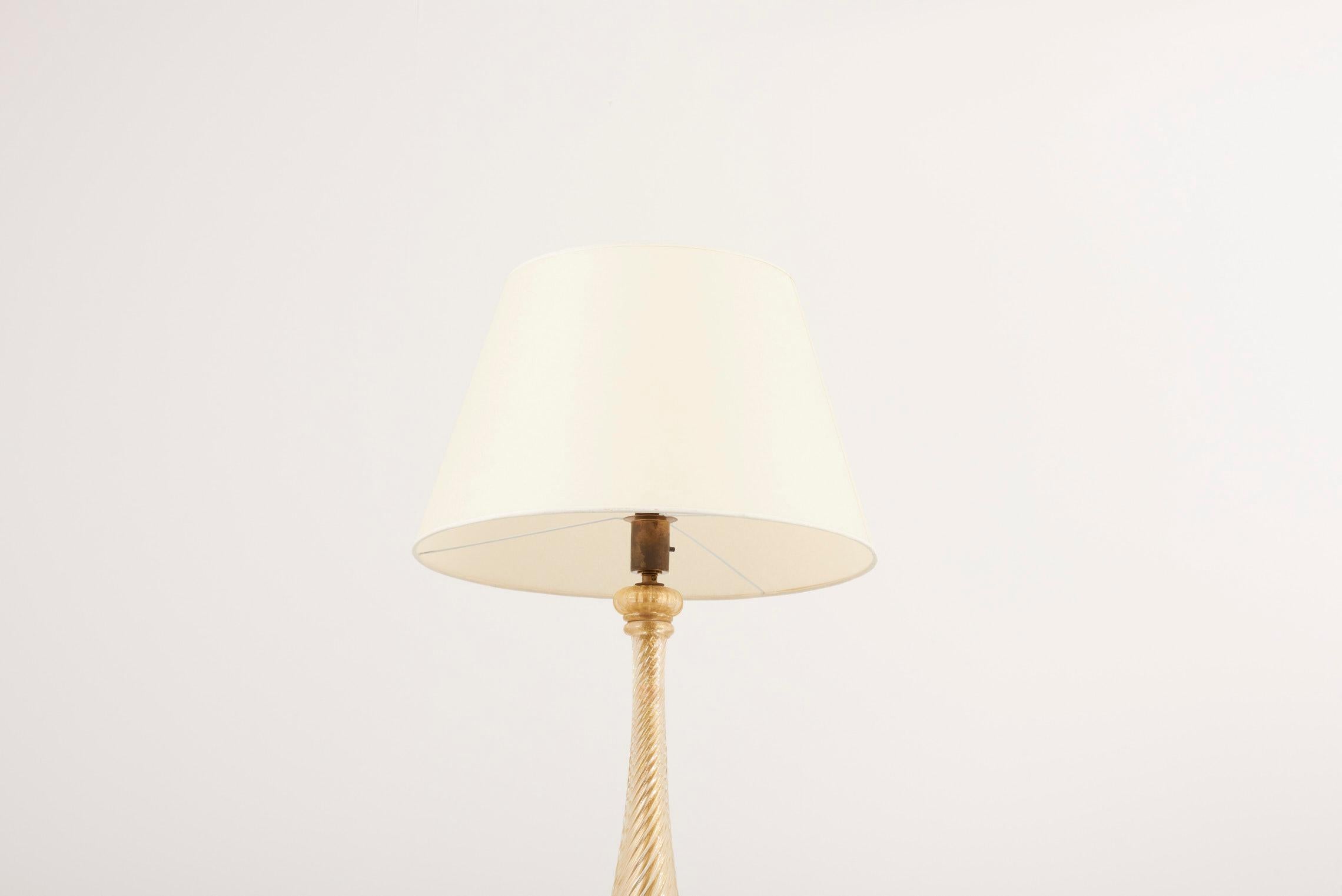 Mid-20th Century Murano Floor Lamp by Barovier & Toso, Italy, 1950s For Sale