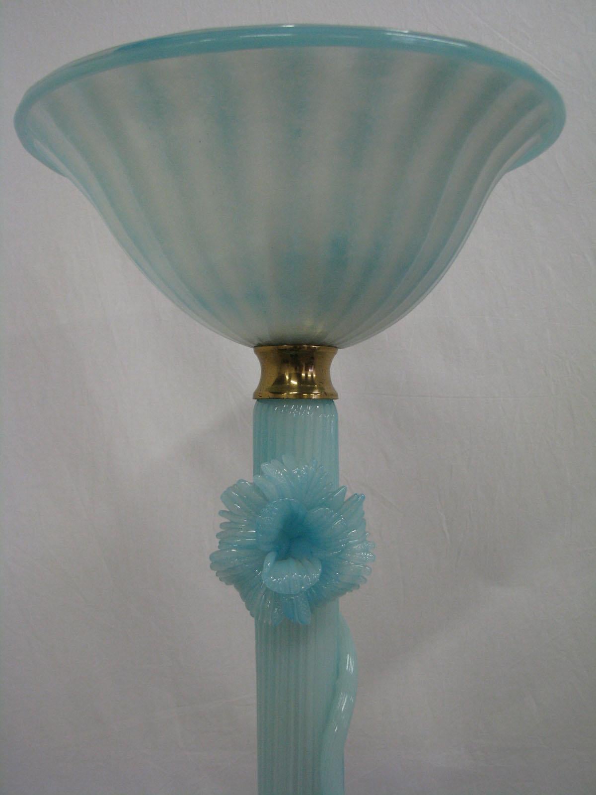 Stained Murano Floor Lamp, Half of the 20th Century For Sale