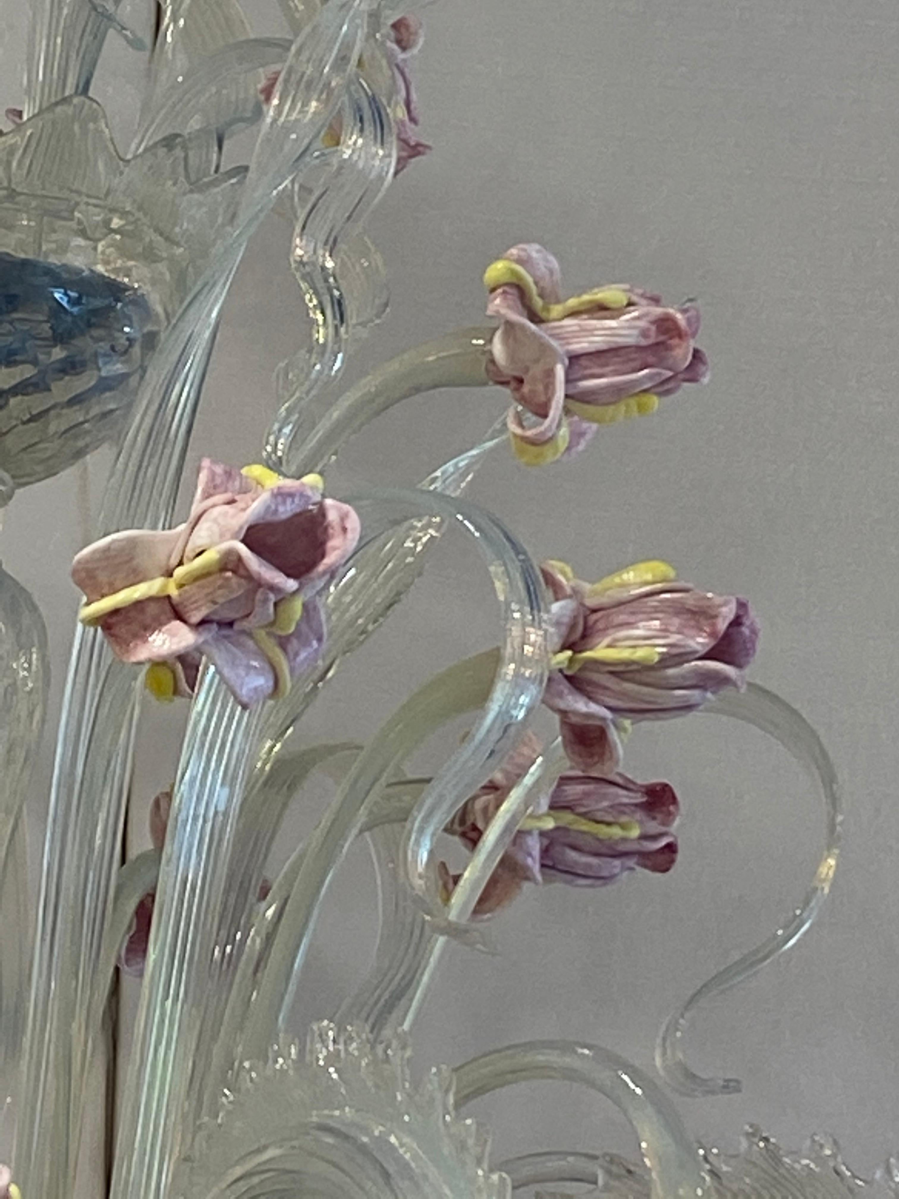 Murano Flower Chandelier For Sale 1