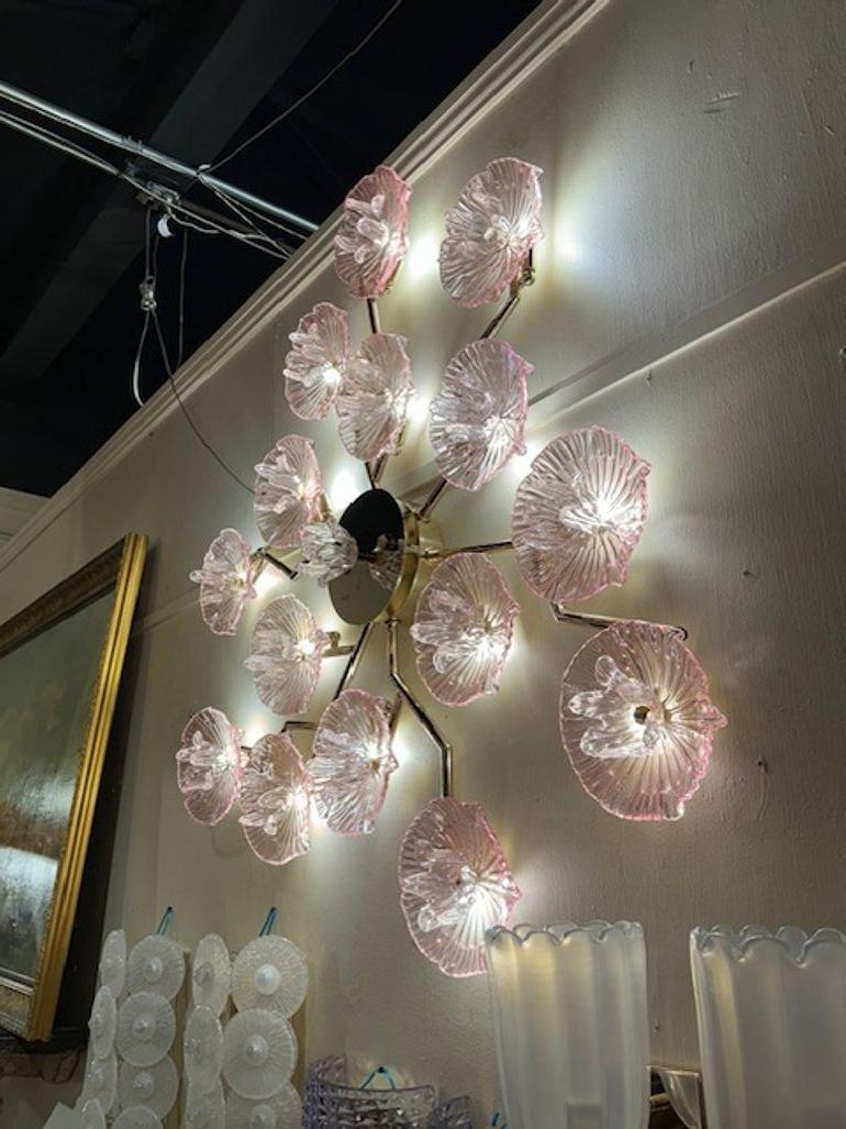 Lámpara de pared o araña empotrable Flor de Murano en venta 1
