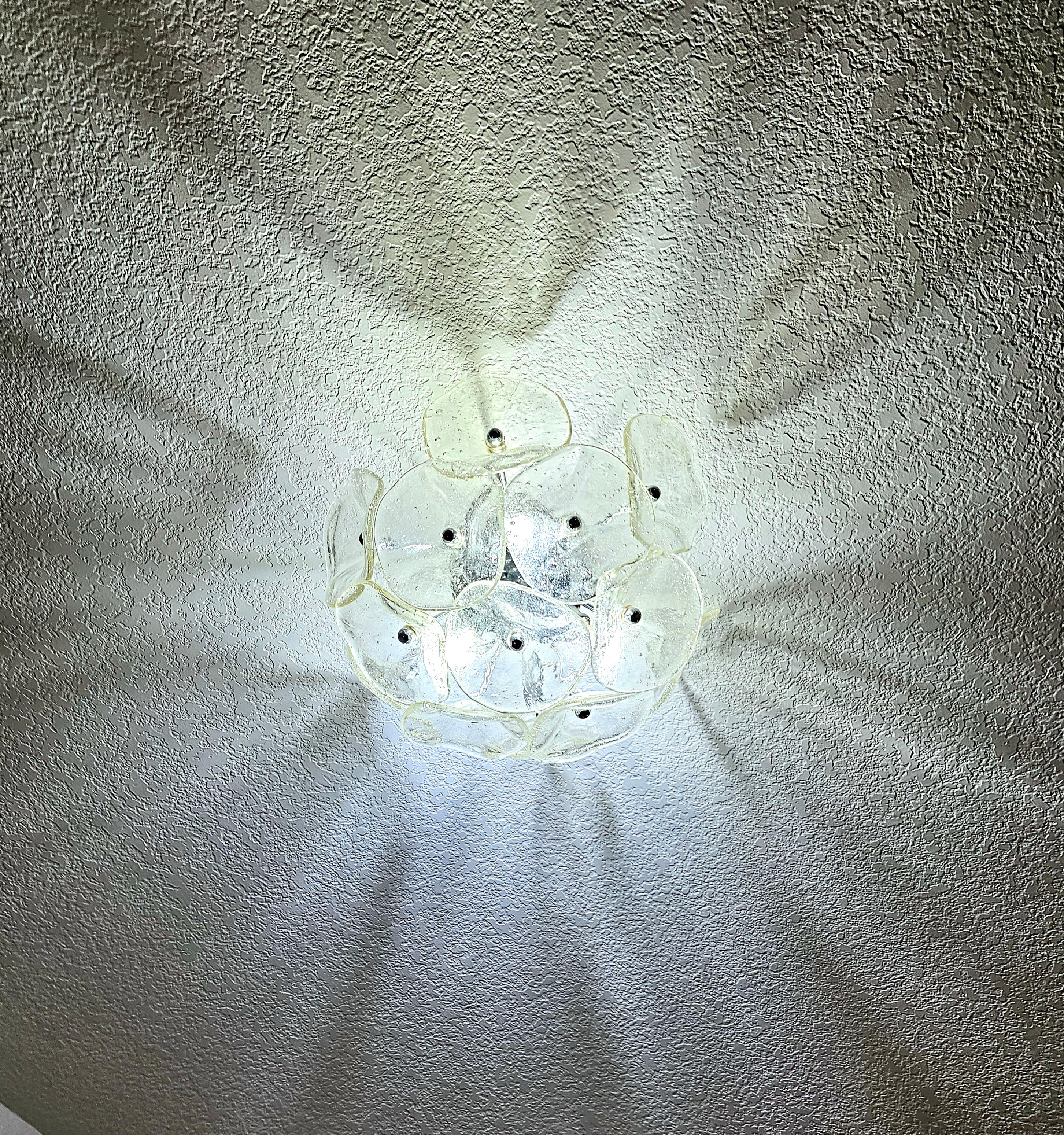 Murano Flowers Flushmount Ceiling Light 4