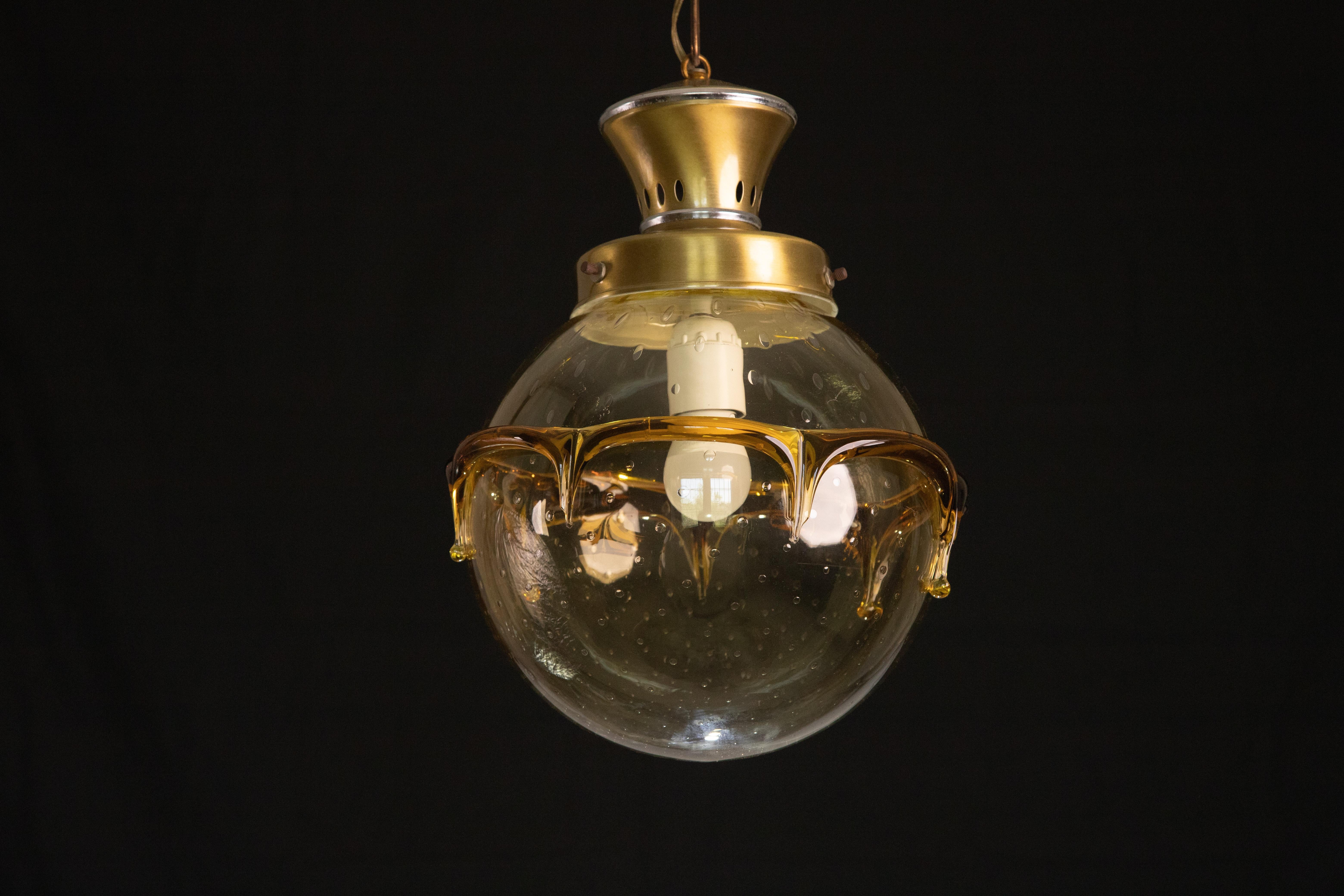Vetro artistico Murano Flush Mount Bubble Ball, anni '70 in vendita