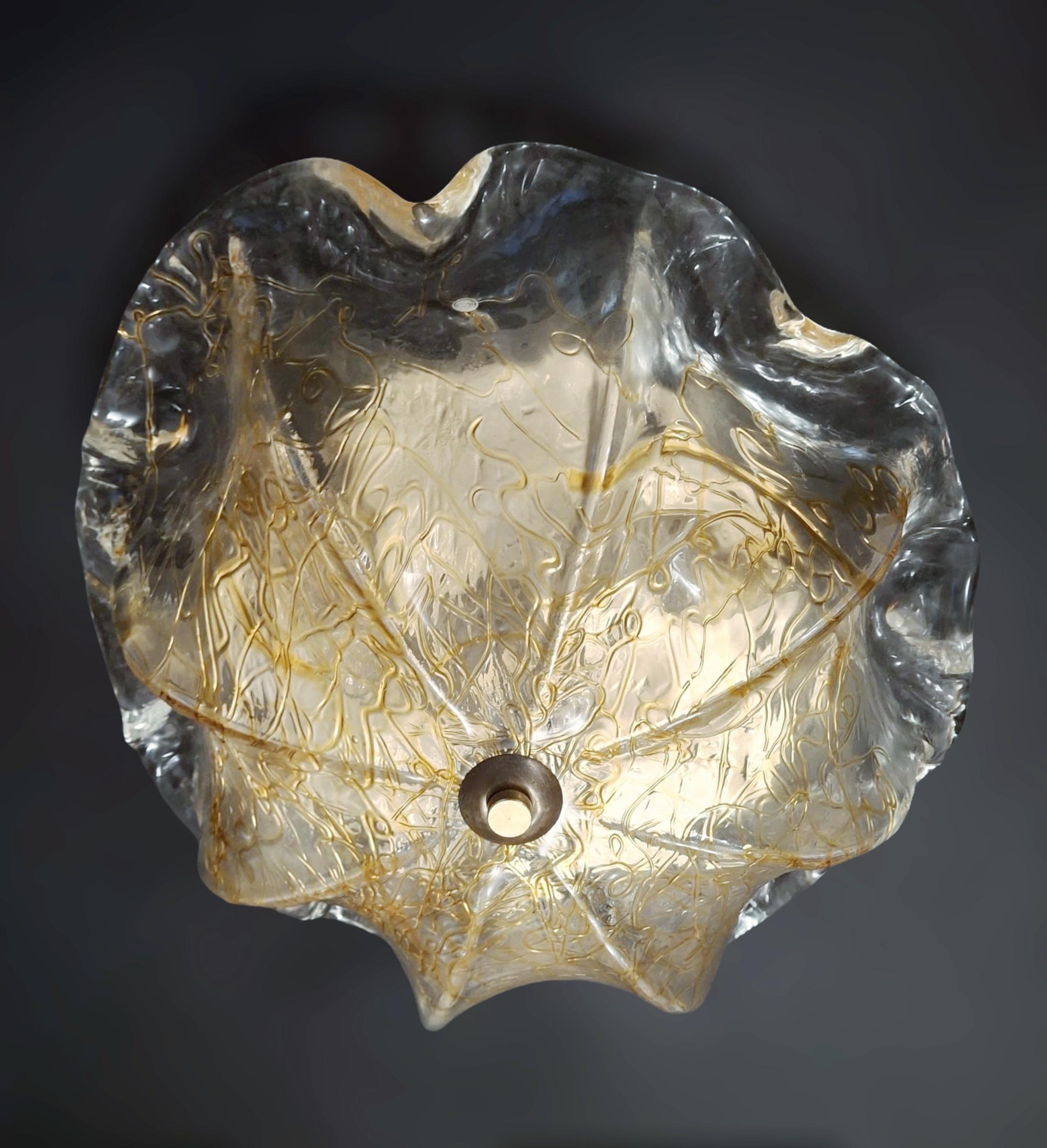 Mid-Century Modern Murano Flush Mount By La Murrina For Sale