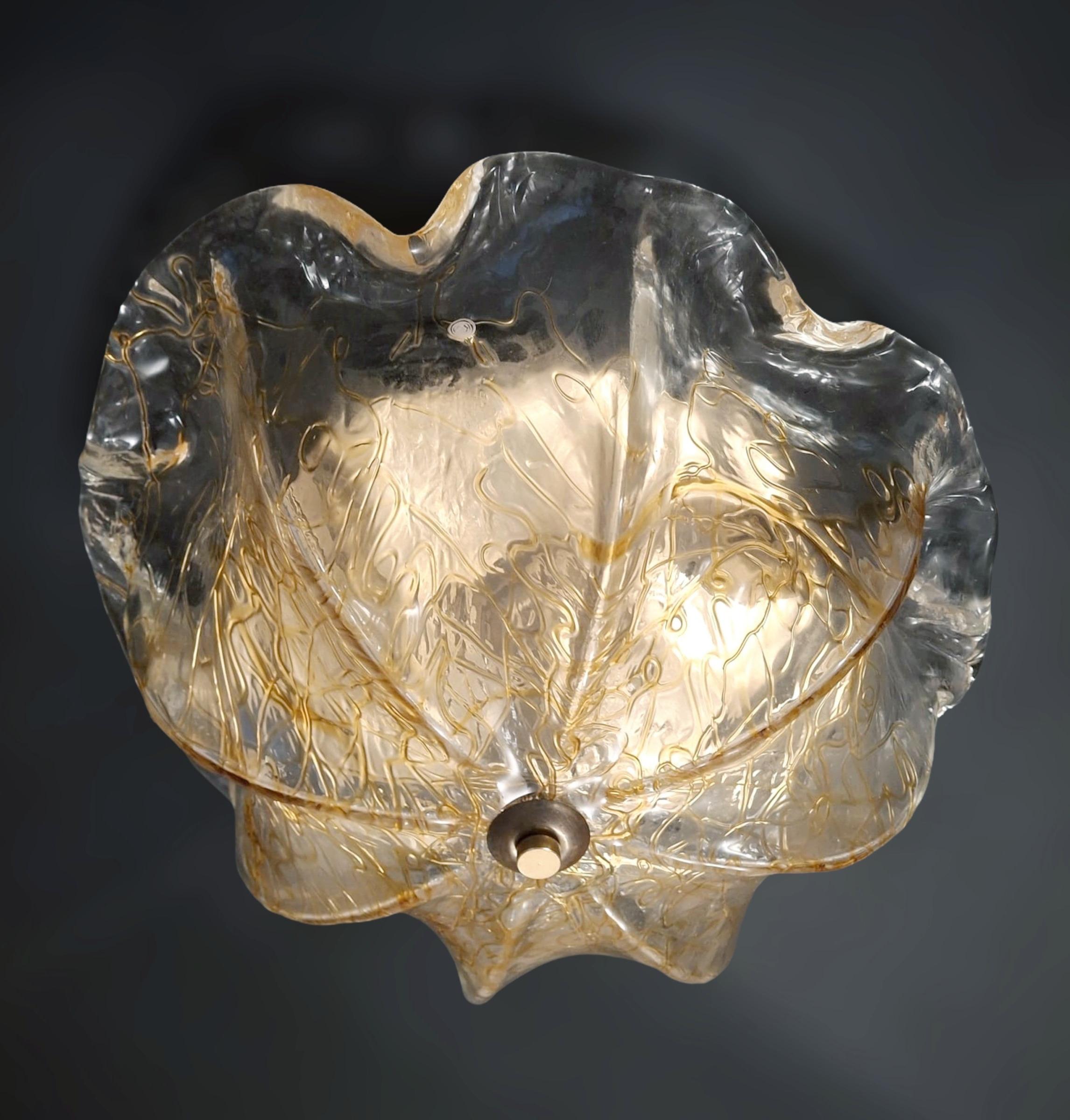 Italian Murano Flush Mount By La Murrina For Sale