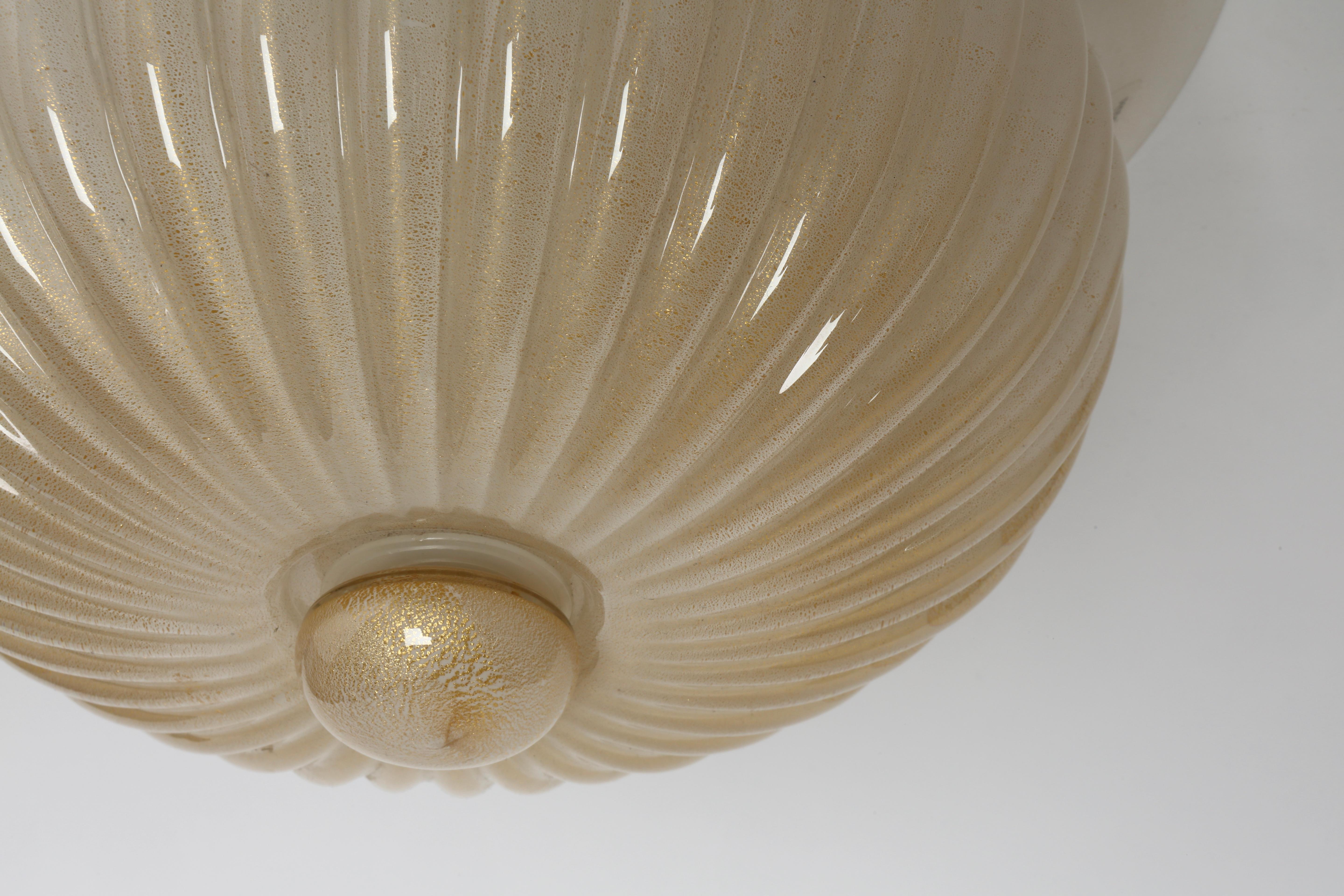 Murano Flush Mount Ceiling Light by Barovier & Toso In Good Condition In Brooklyn, NY