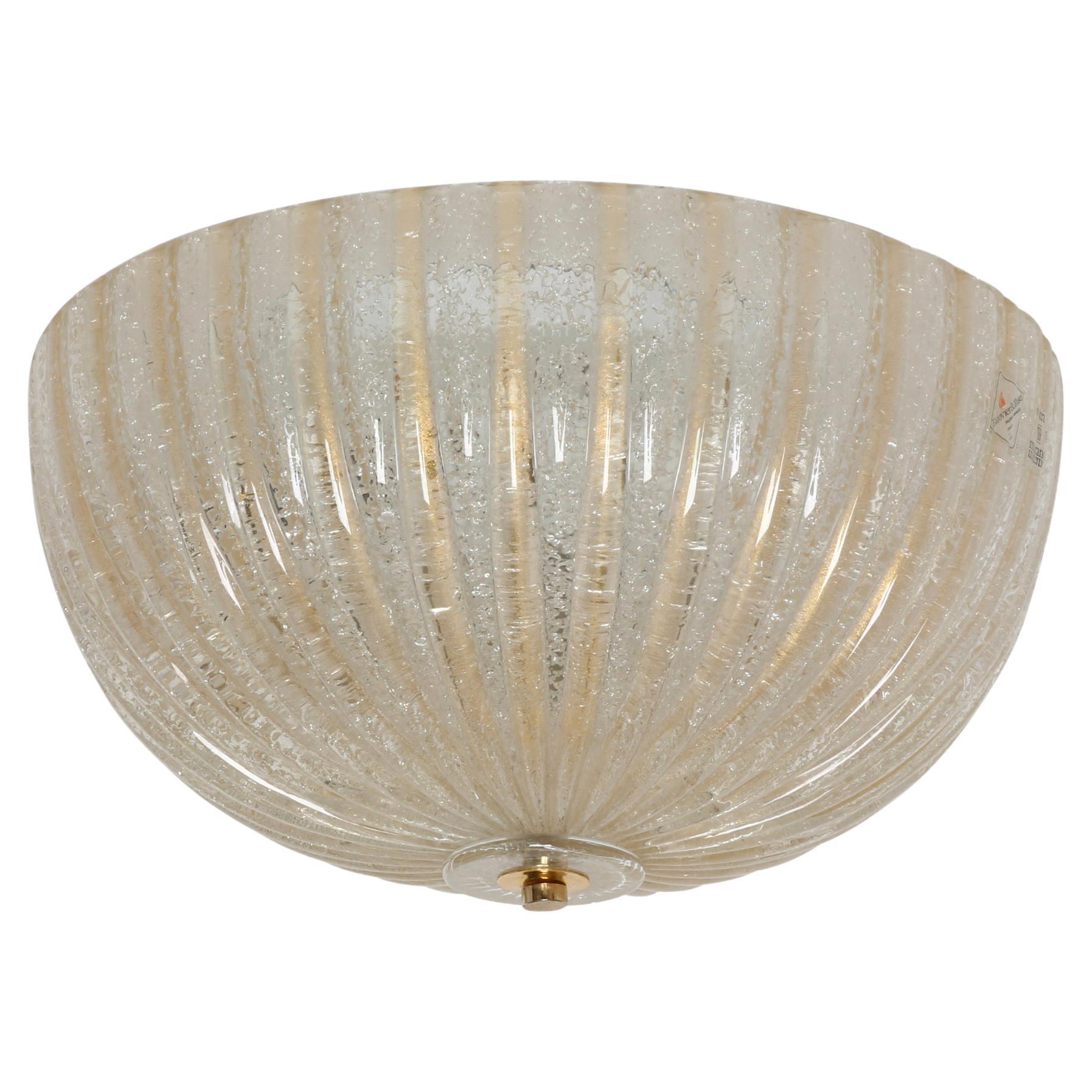 Murano Flush Mount Ceiling Light by Barovier & Toso For Sale