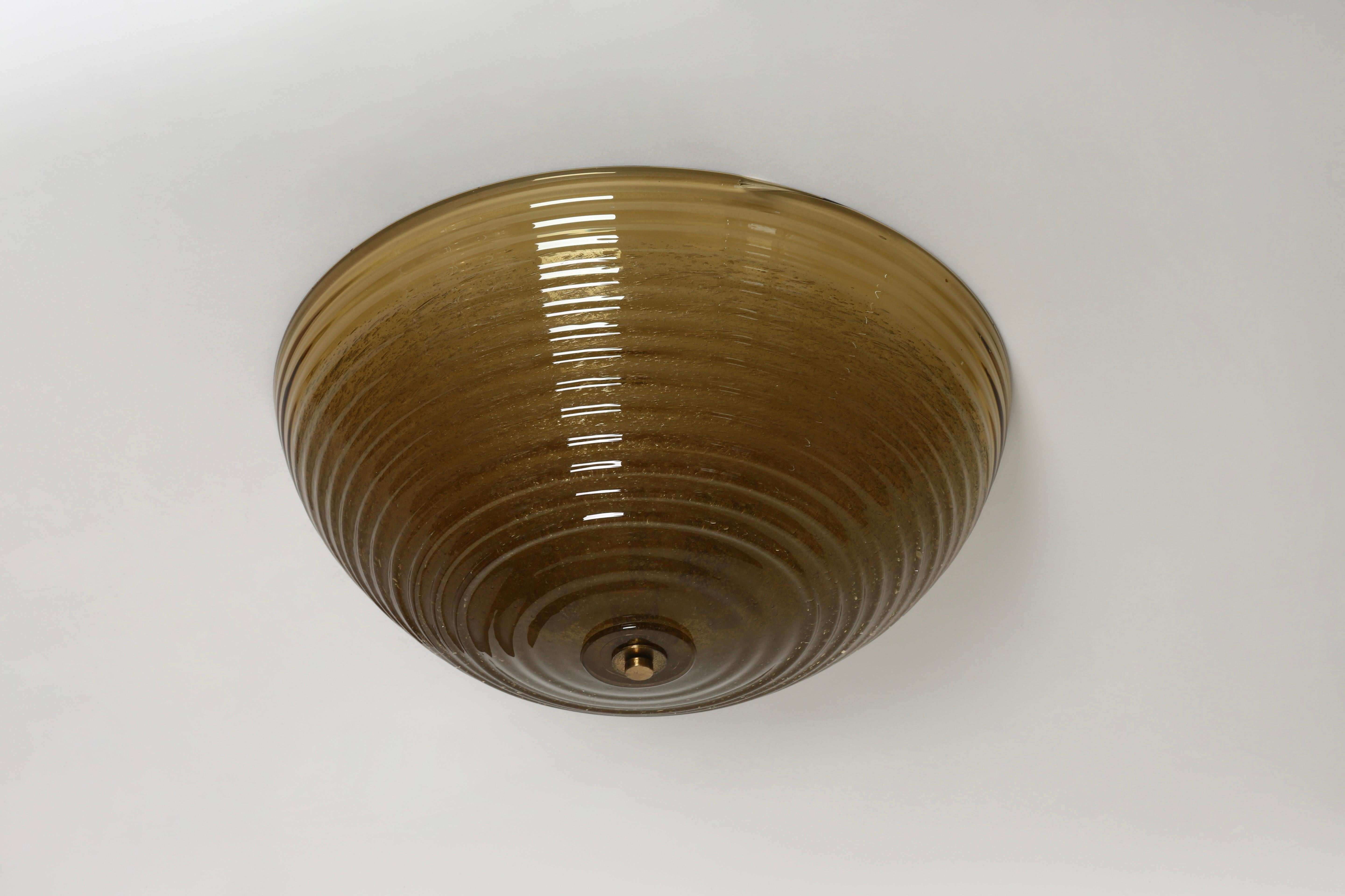 Mid-Century moderno Plafoniera a incasso di Murano di Barovier&Toso, Italia circa 1960 in vendita