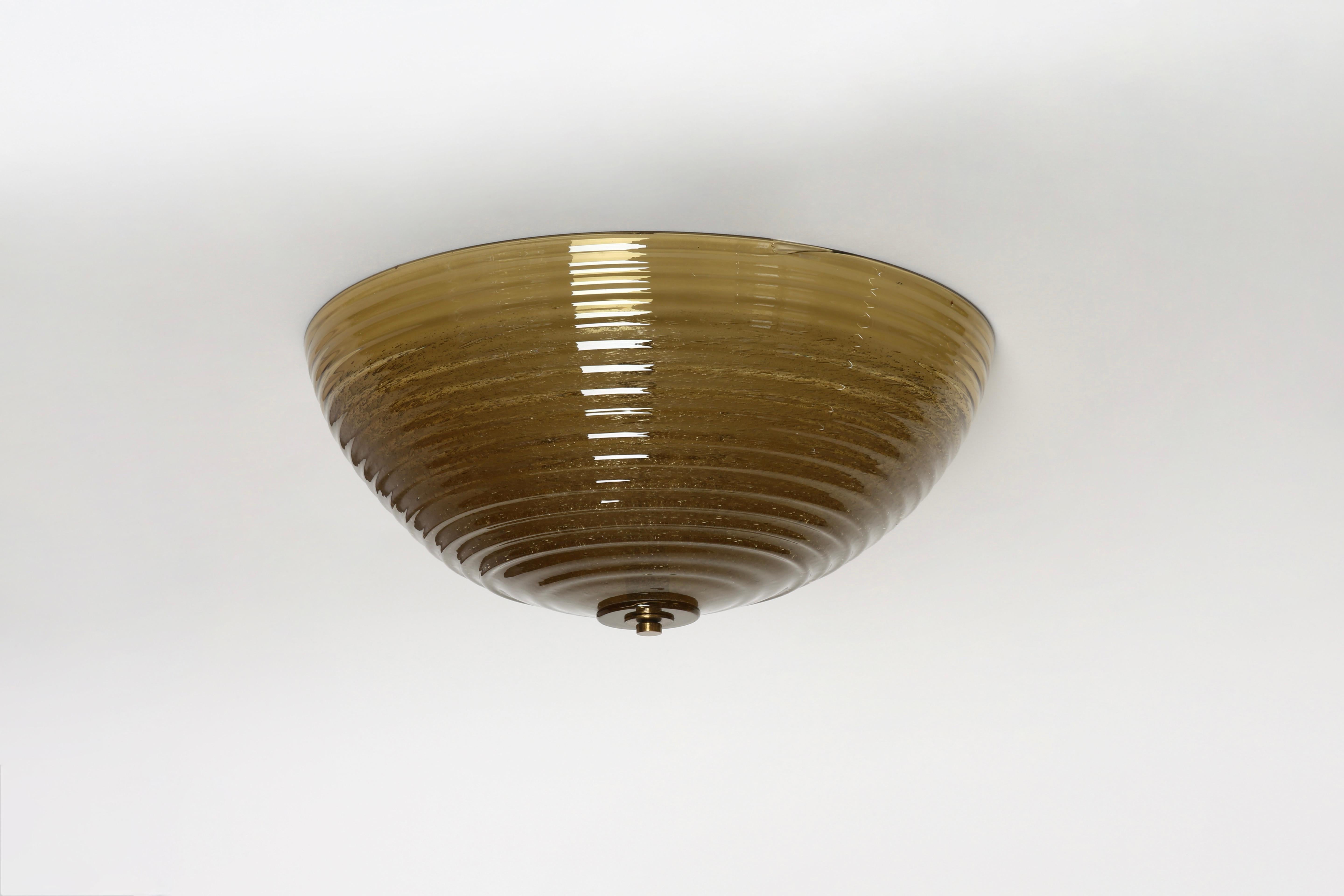 Metallo Plafoniera a incasso di Murano di Barovier&Toso, Italia circa 1960 in vendita