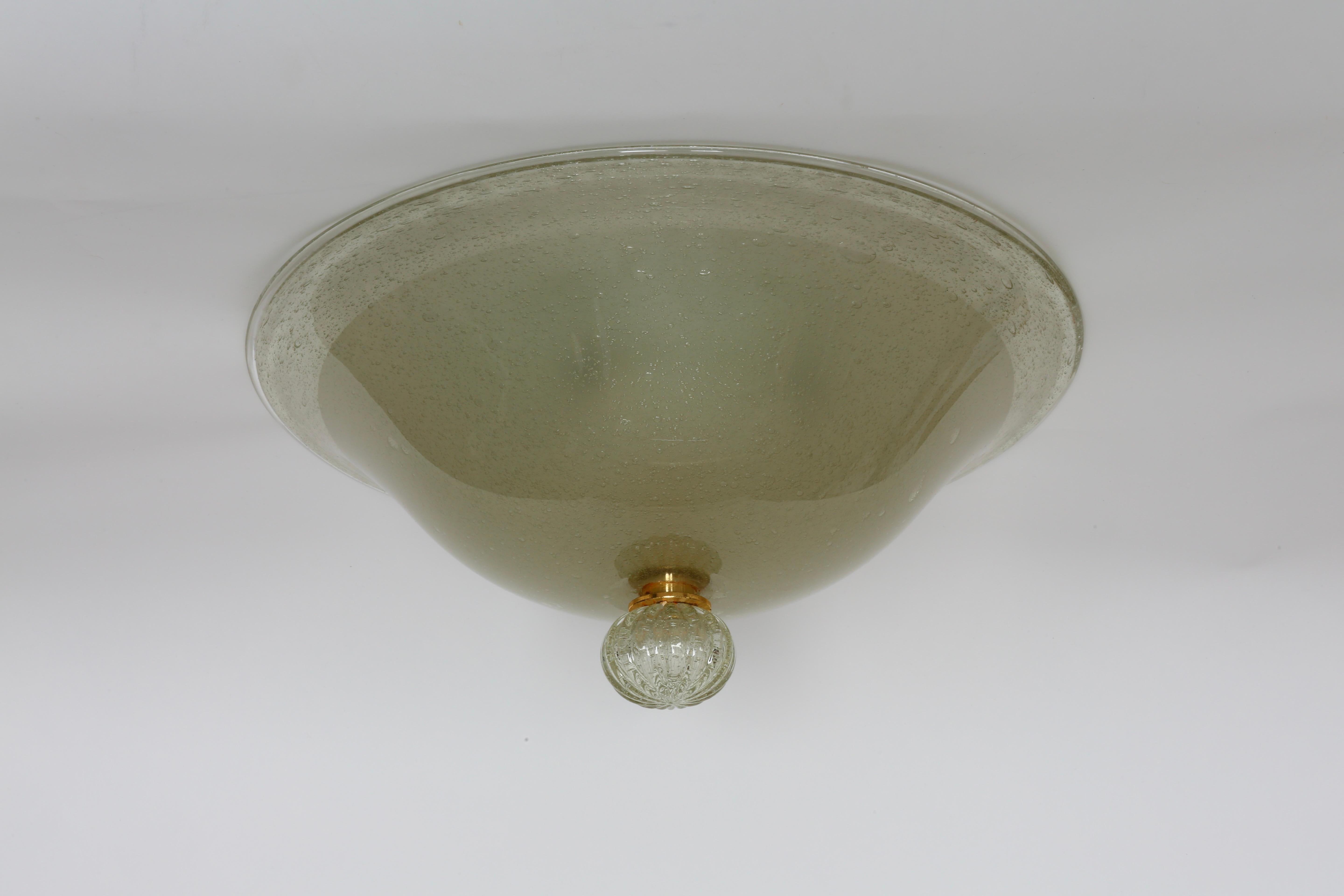 Murano Flush Mount Ceiling Light by Barovier & Toso, large For Sale 4