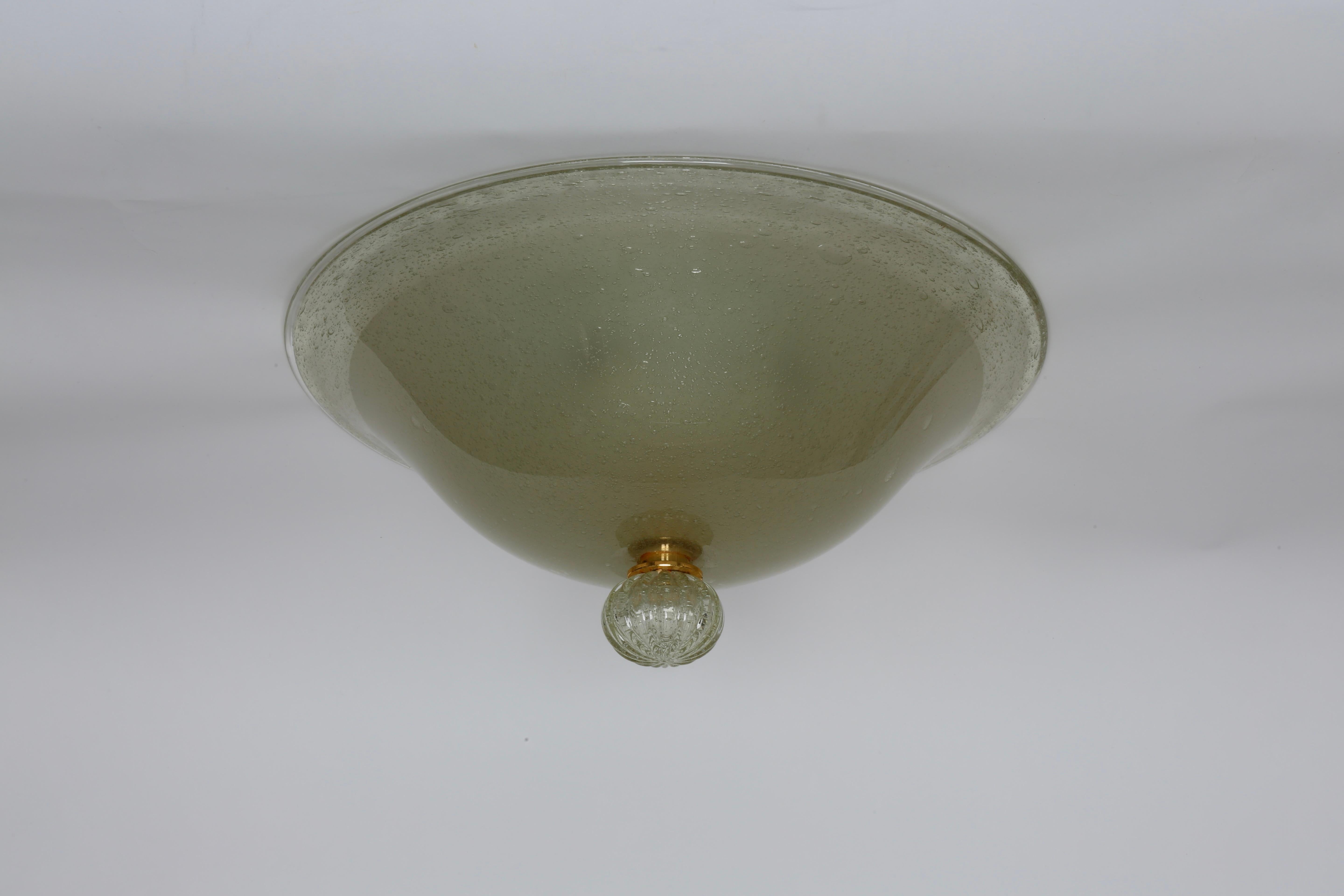 Murano Flush Mount Ceiling Light by Barovier & Toso, large For Sale 1