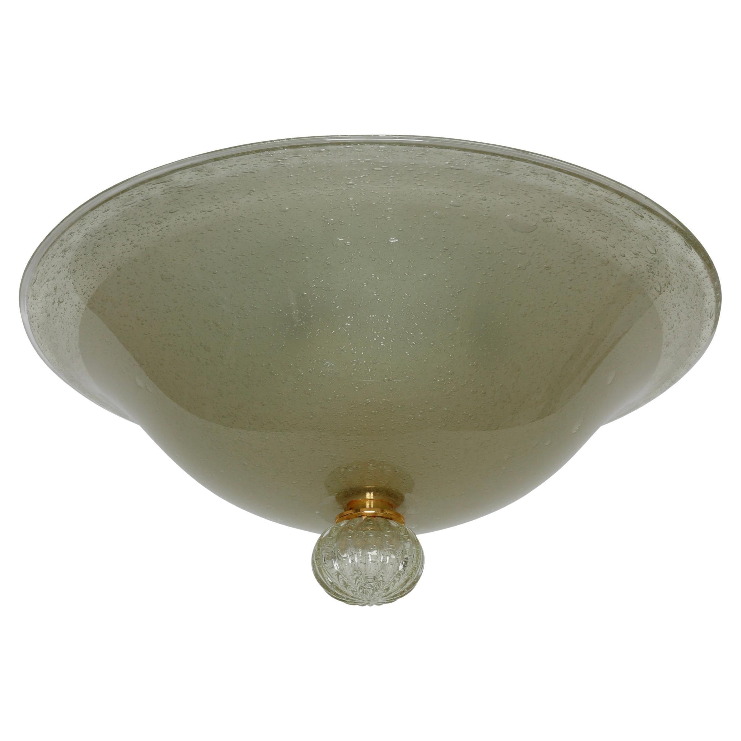Murano Flush Mount Ceiling Light by Barovier & Toso, large For Sale