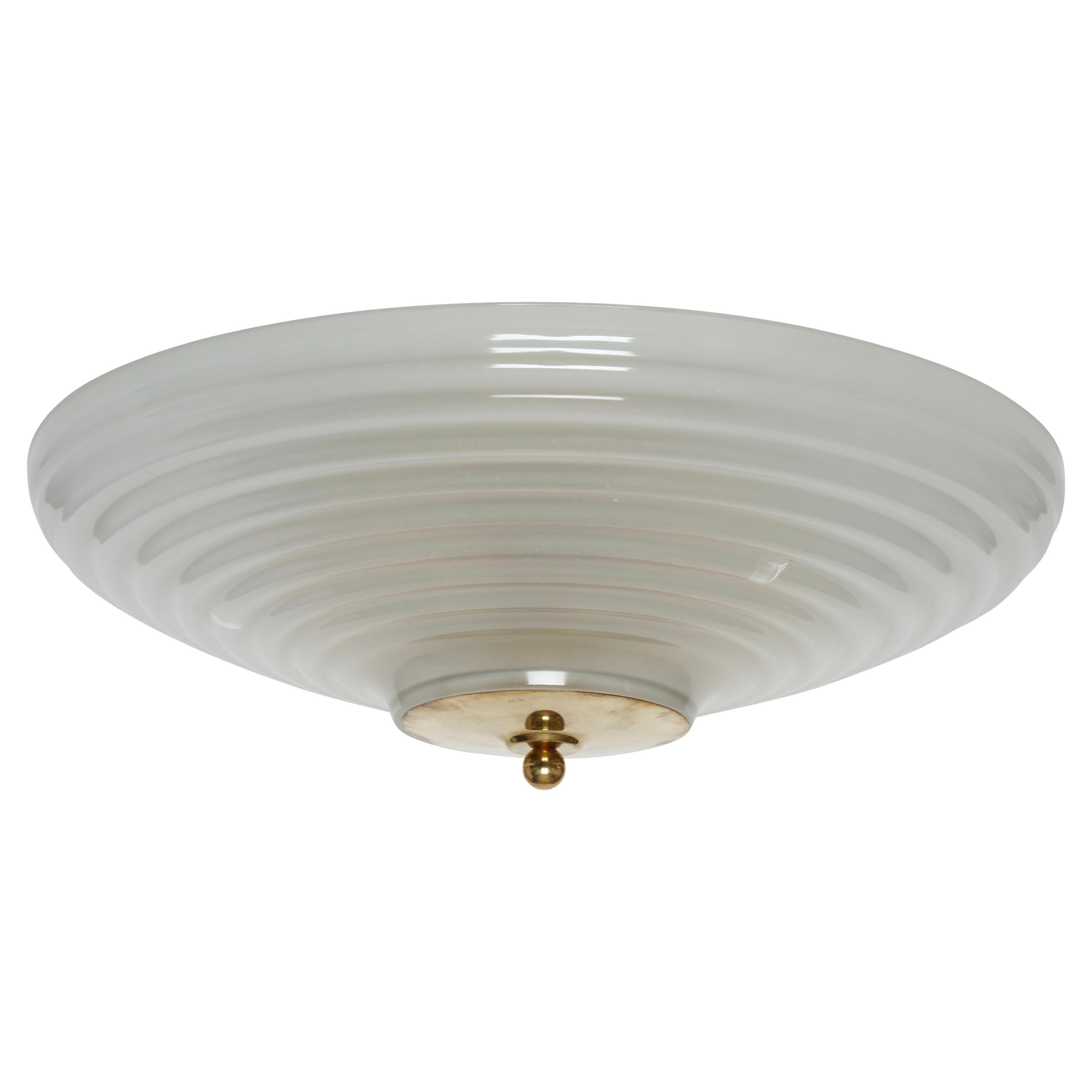 Plafonnier Murano Flush Mount par Fidenza Vetraria, Italie vers les années 1960