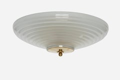 Murano Flush Mount Ceiling Light by Fidenza Vetraria, Large, Italy 1960s