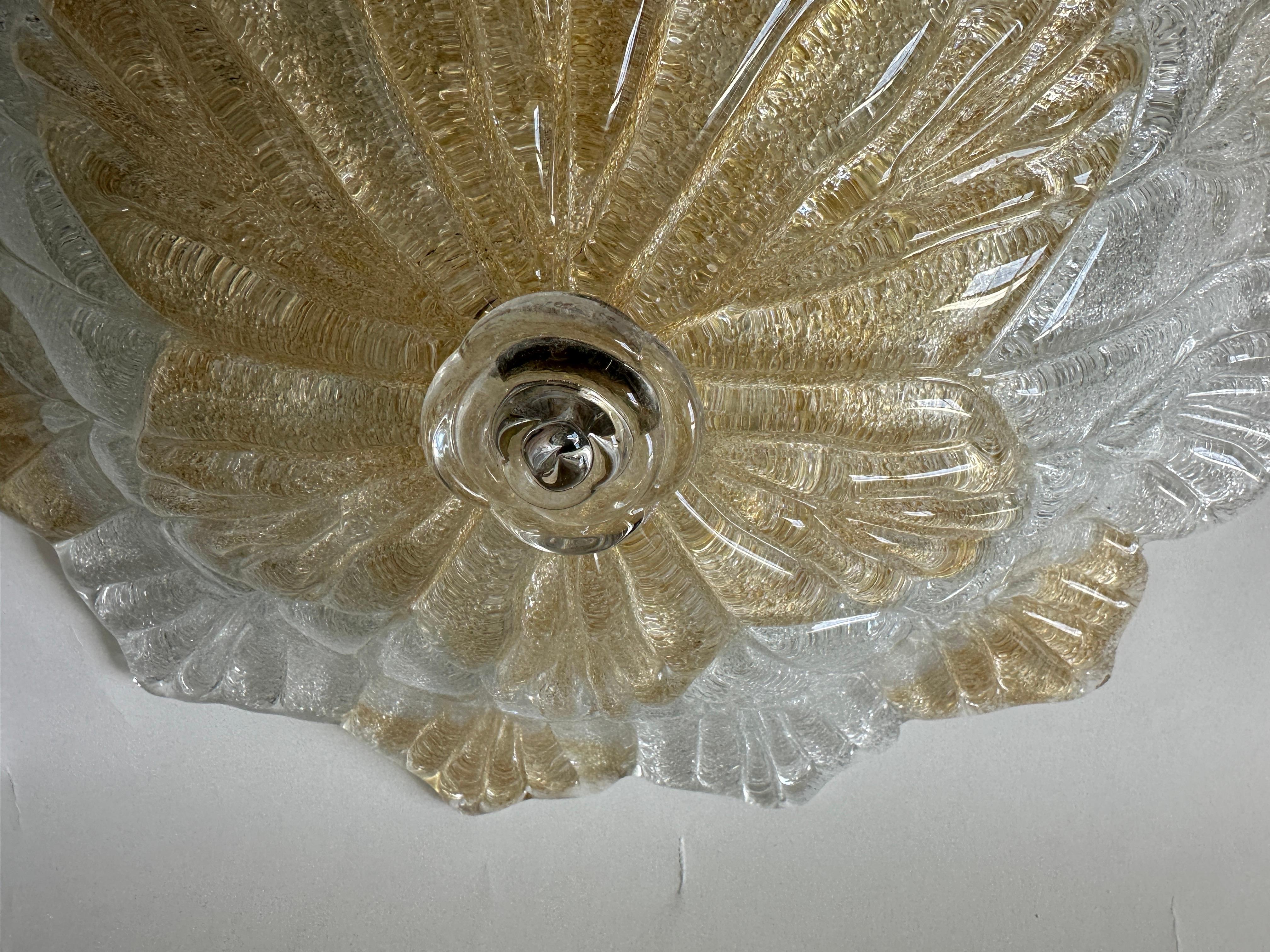 Murano Flush Mount Ceiling Light For Sale 4