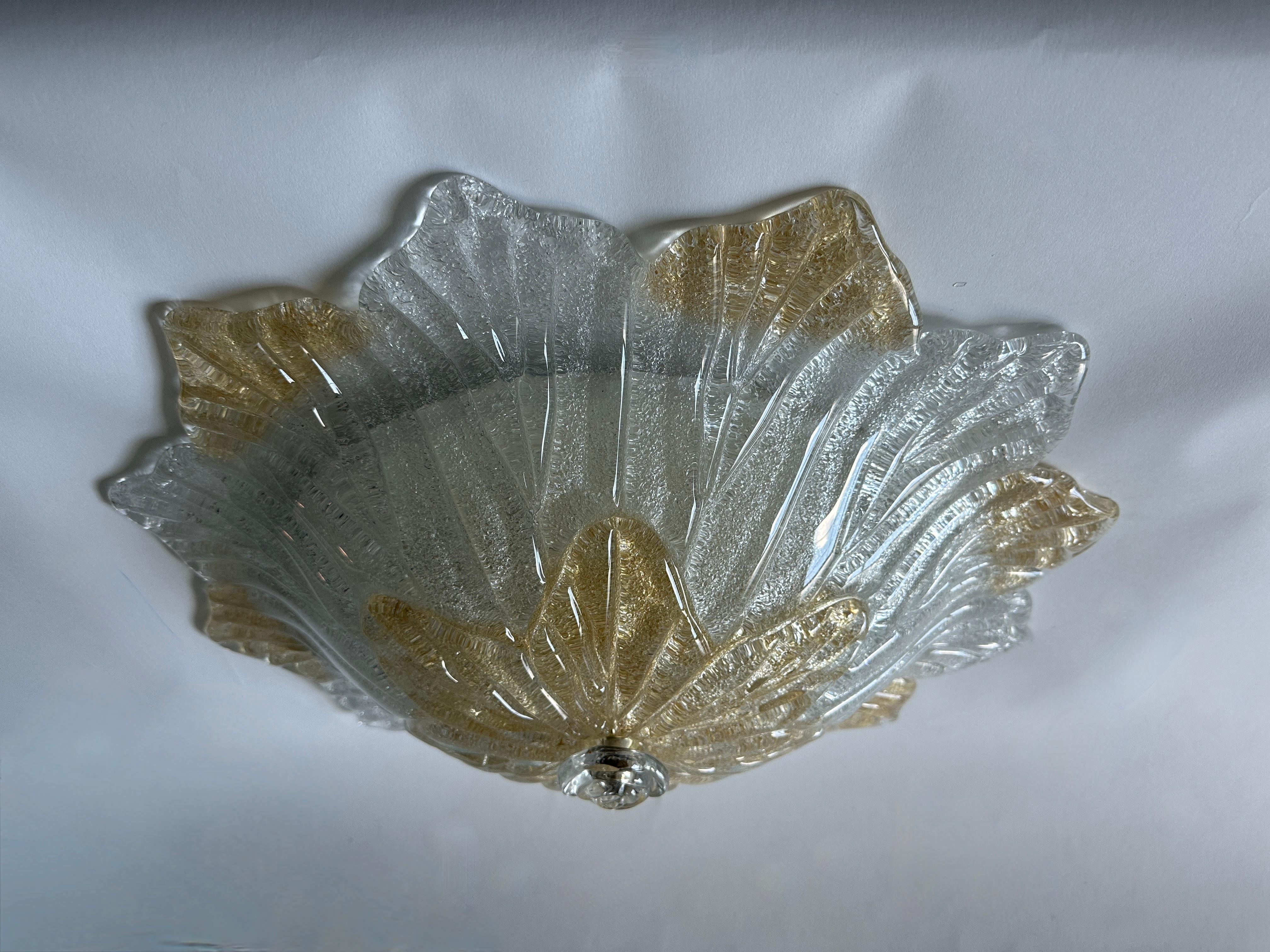 Murano Flush Mount Ceiling Light For Sale 5