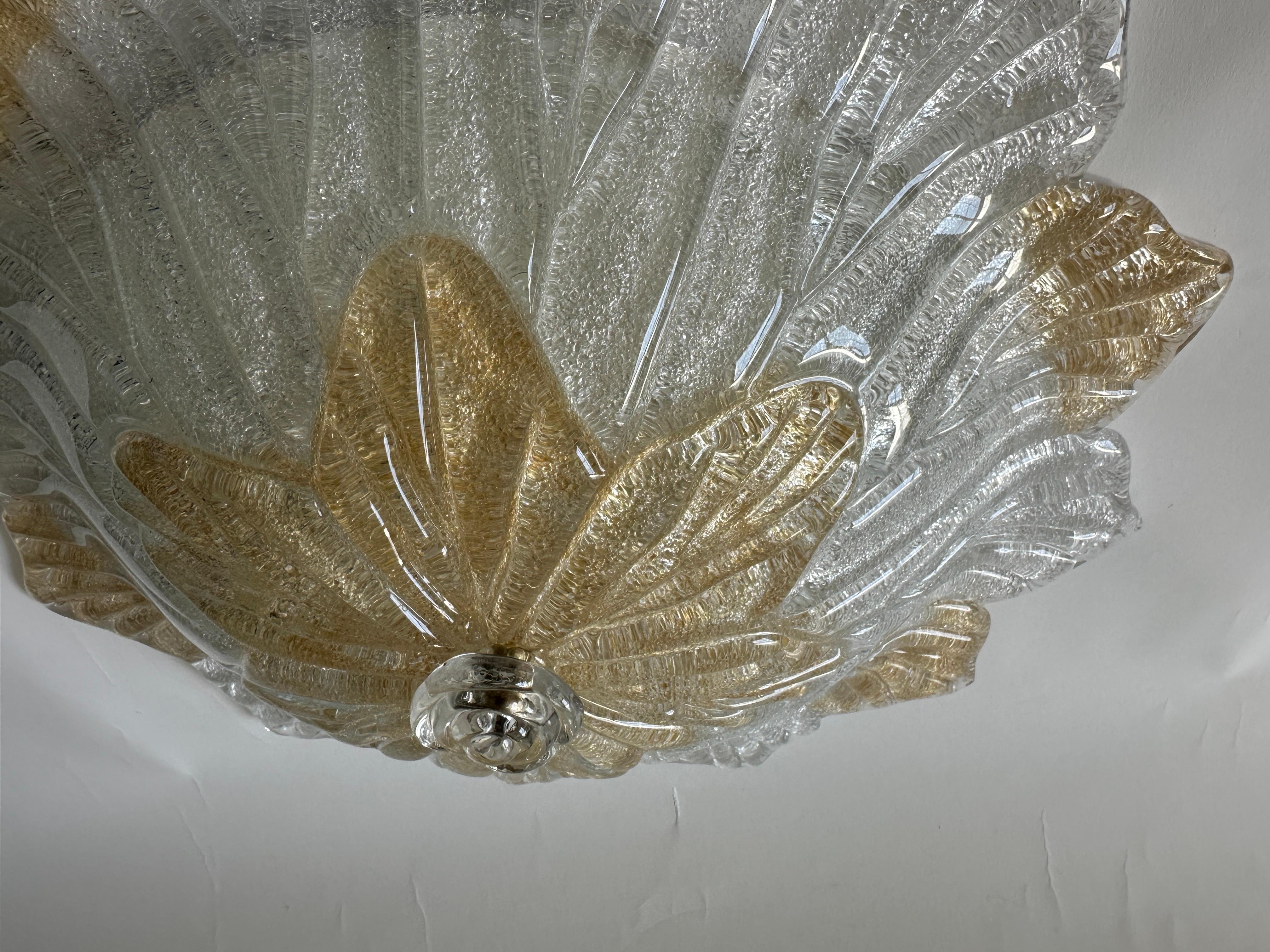 Murano Flush Mount Ceiling Light For Sale 10