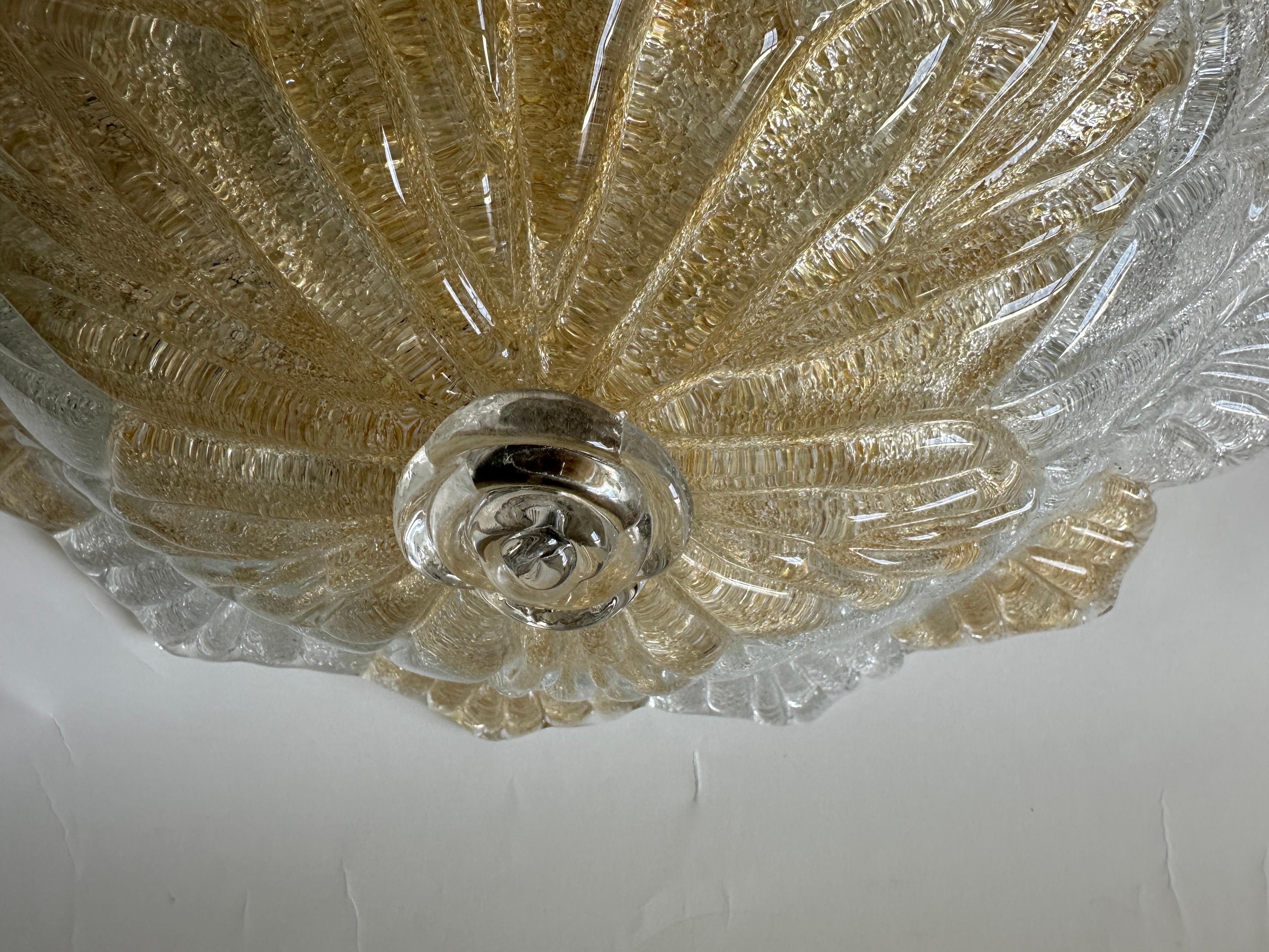 Murano Flush Mount Ceiling Light For Sale 11