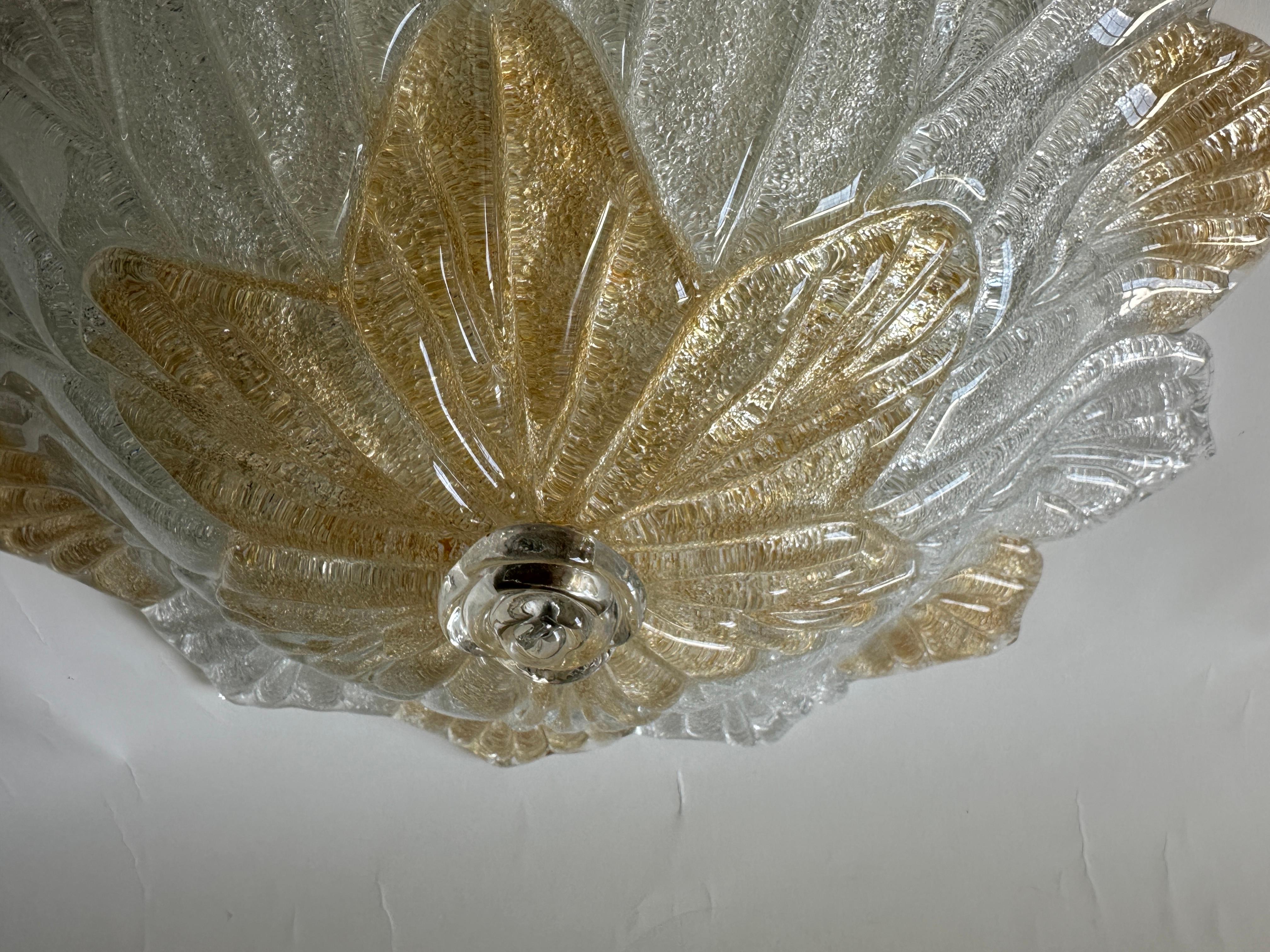 Murano Flush Mount Ceiling Light For Sale 12
