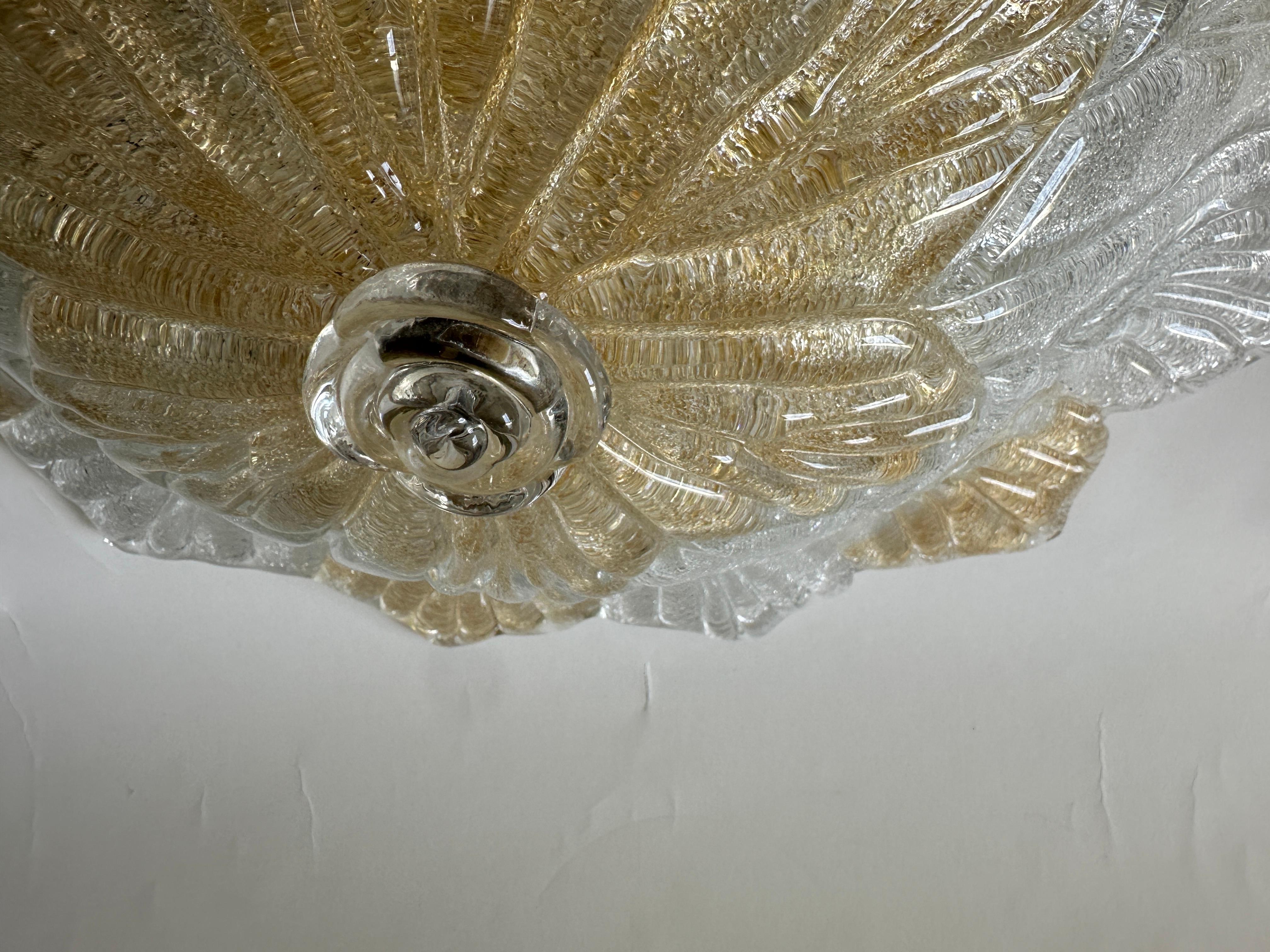 Murano Flush Mount Ceiling Light For Sale 1