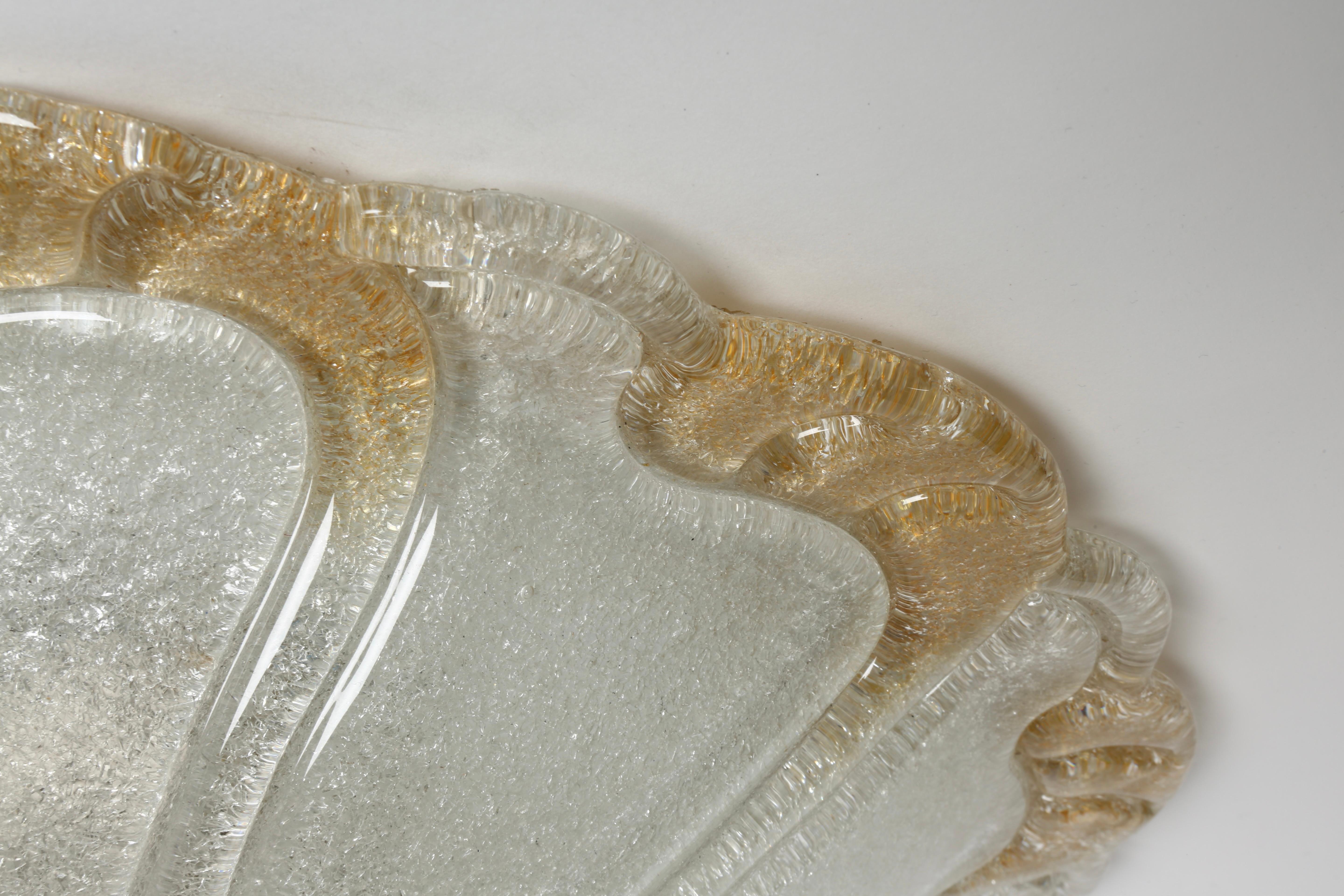 Murano Flush Mount Ceiling Light, Italy circa 1960s In Good Condition For Sale In Brooklyn, NY
