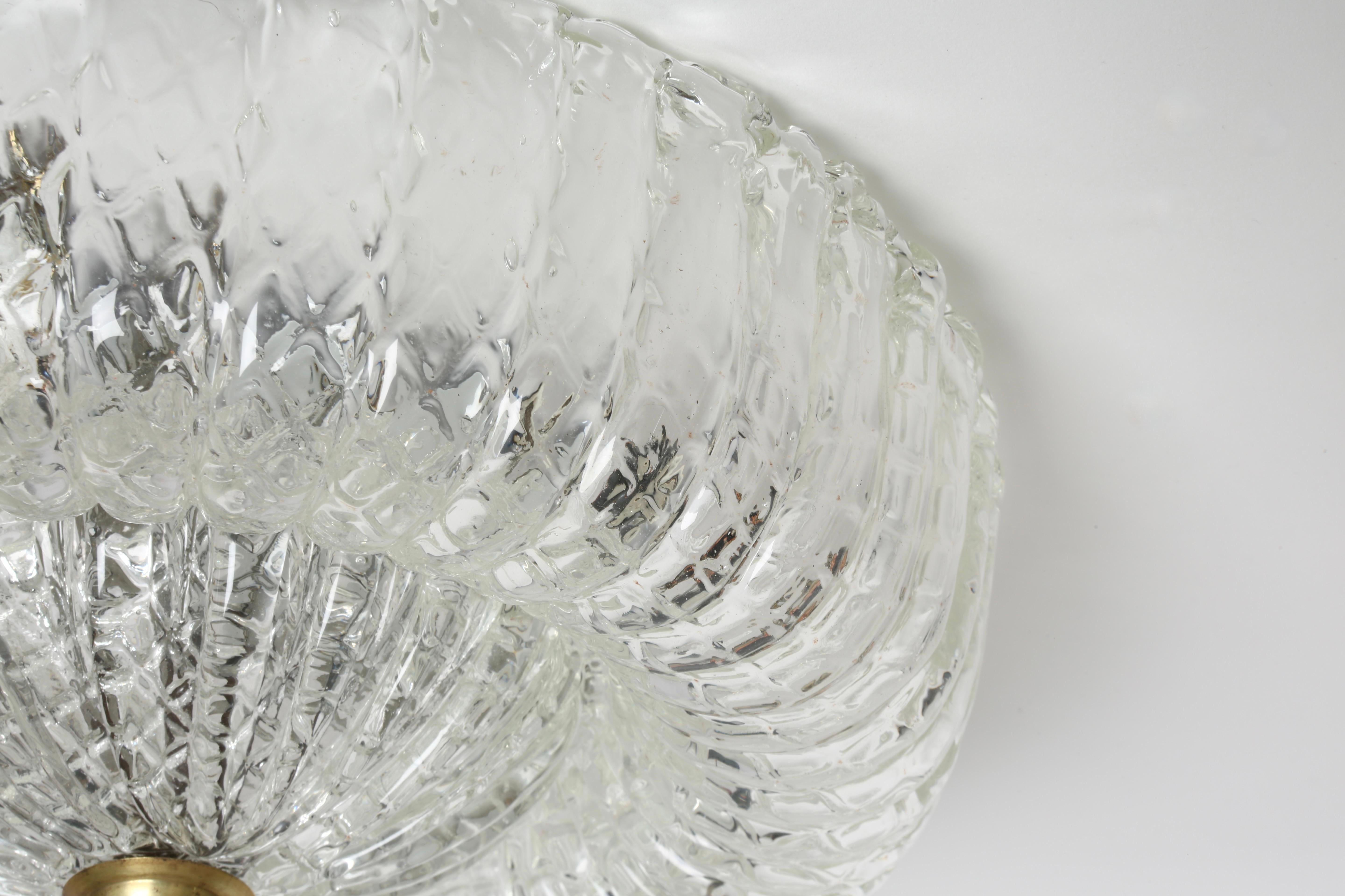 Murano Flush Mount Ceiling Light, Italy circa 1960s For Sale 1