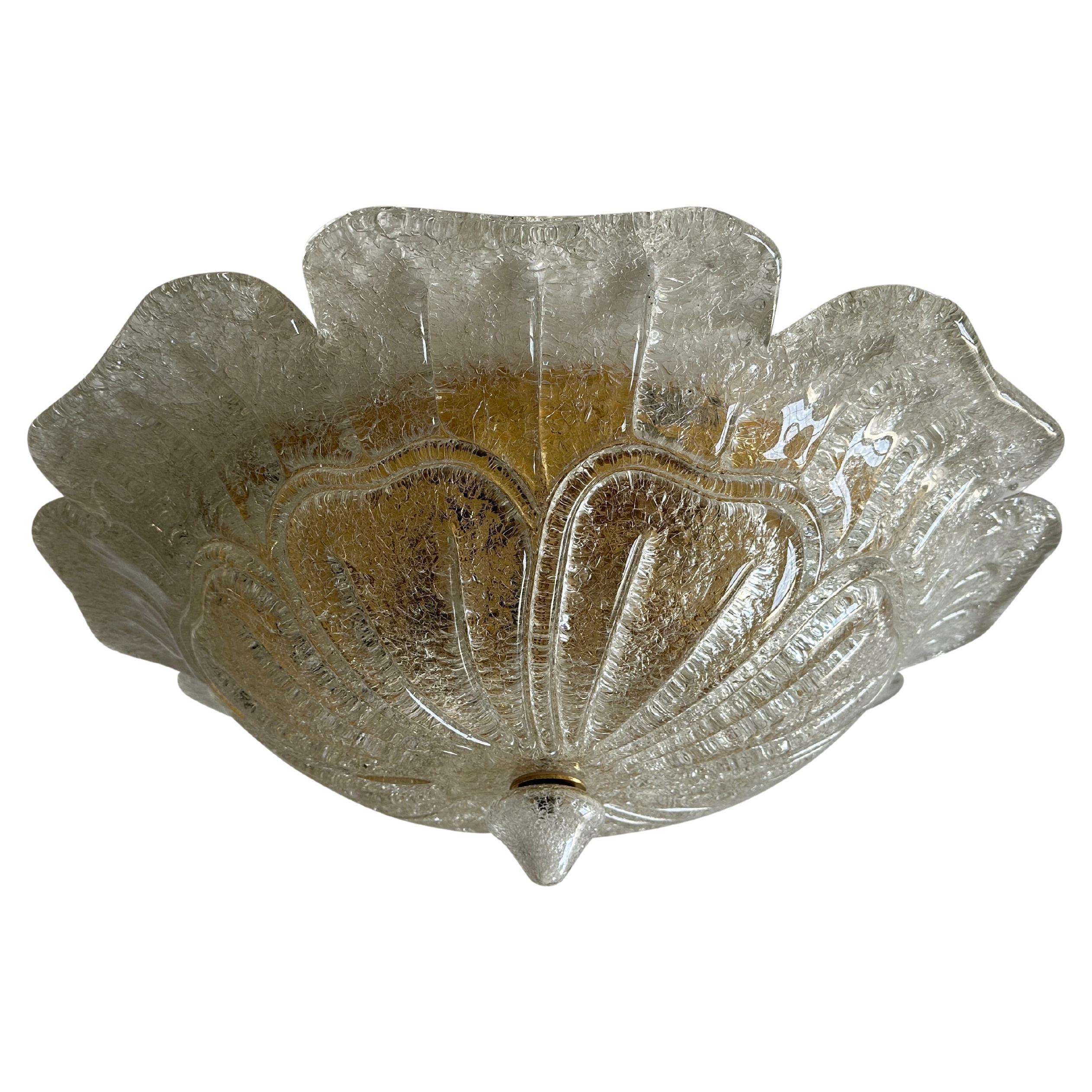 Murano flush mount ceiling light, Italy circa 1960s For Sale