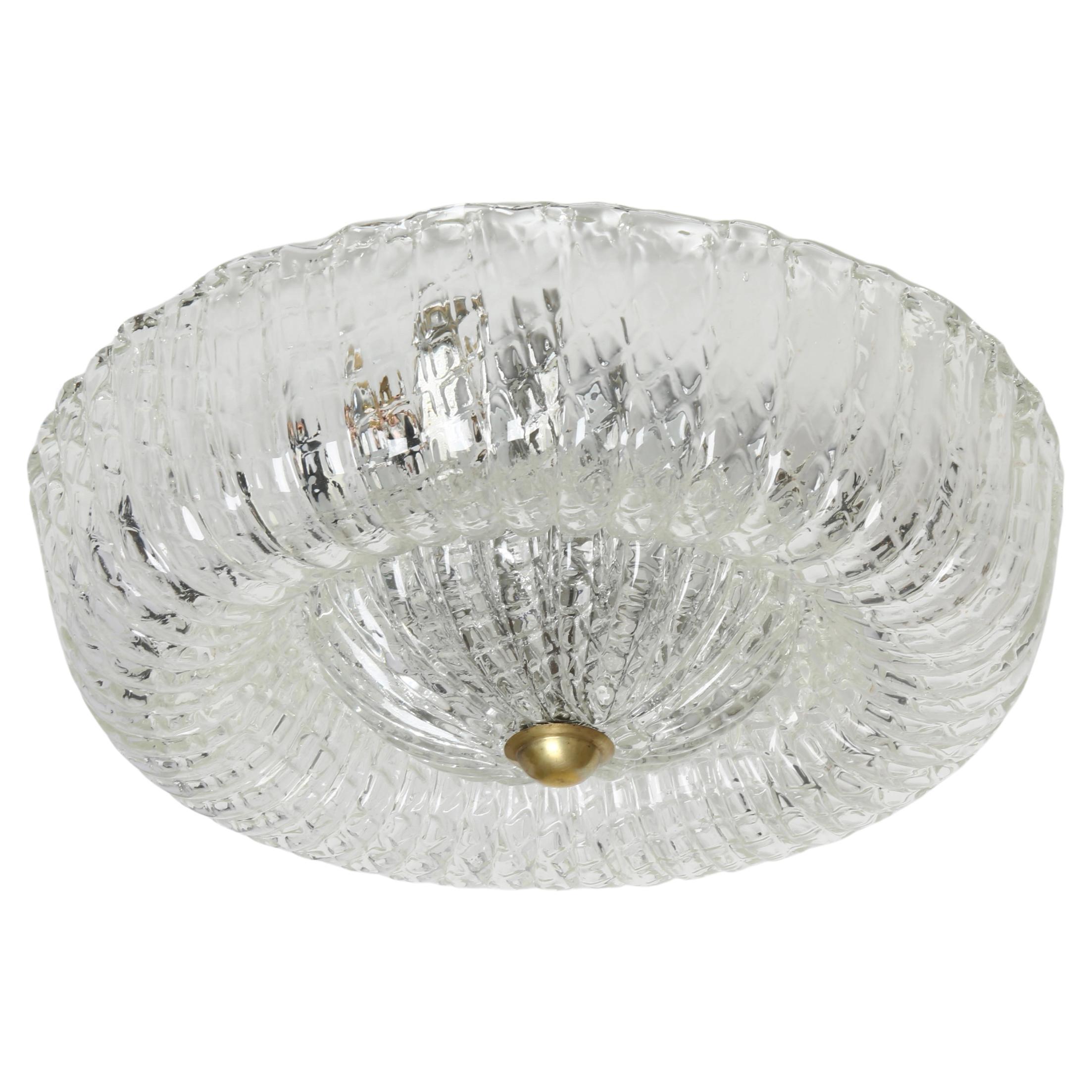 Murano Flush Mount Ceiling Light, Italy circa 1960s