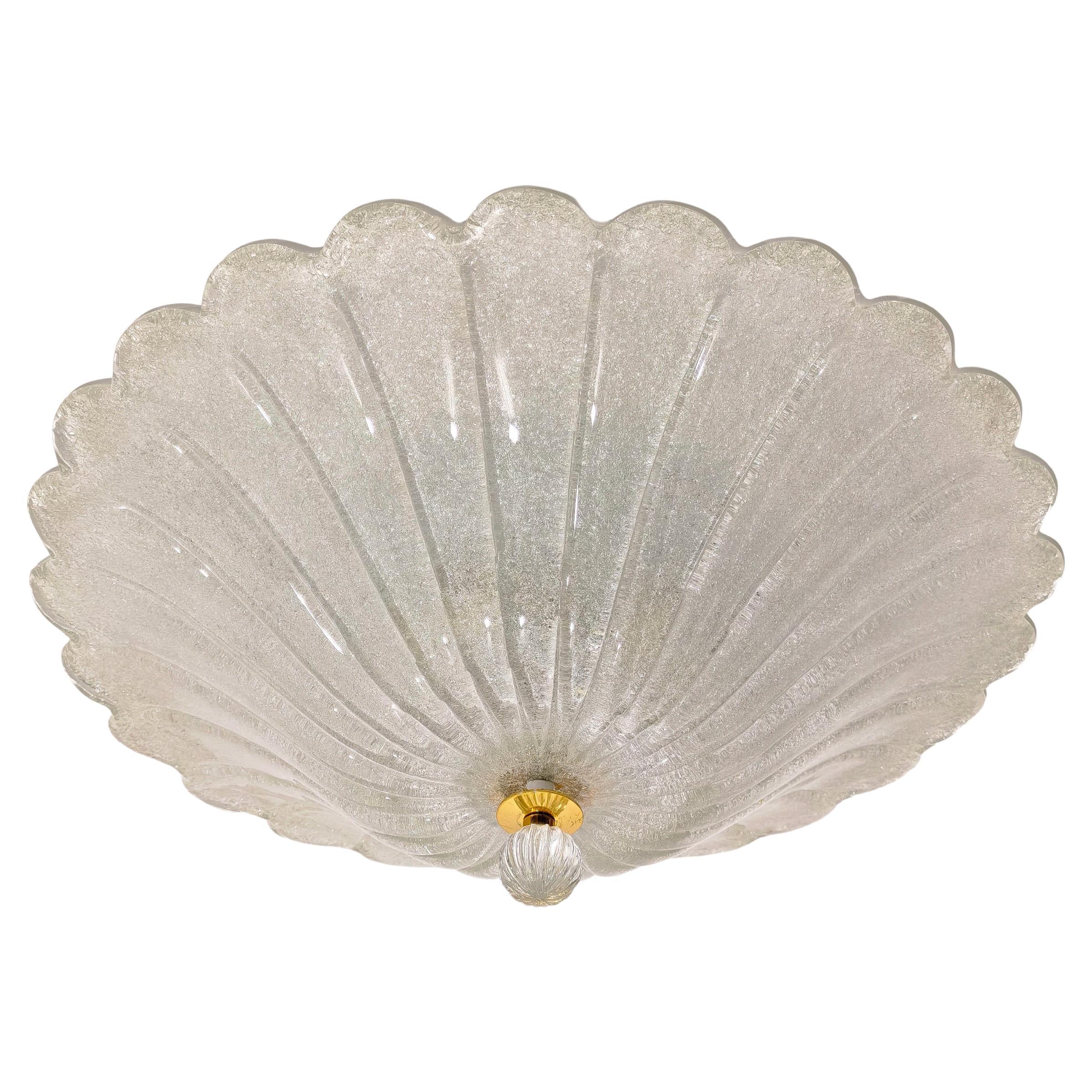 Murano Flush Mount Ceiling Light Style Barovier 
Toso Mid-Century Modern 70/80s