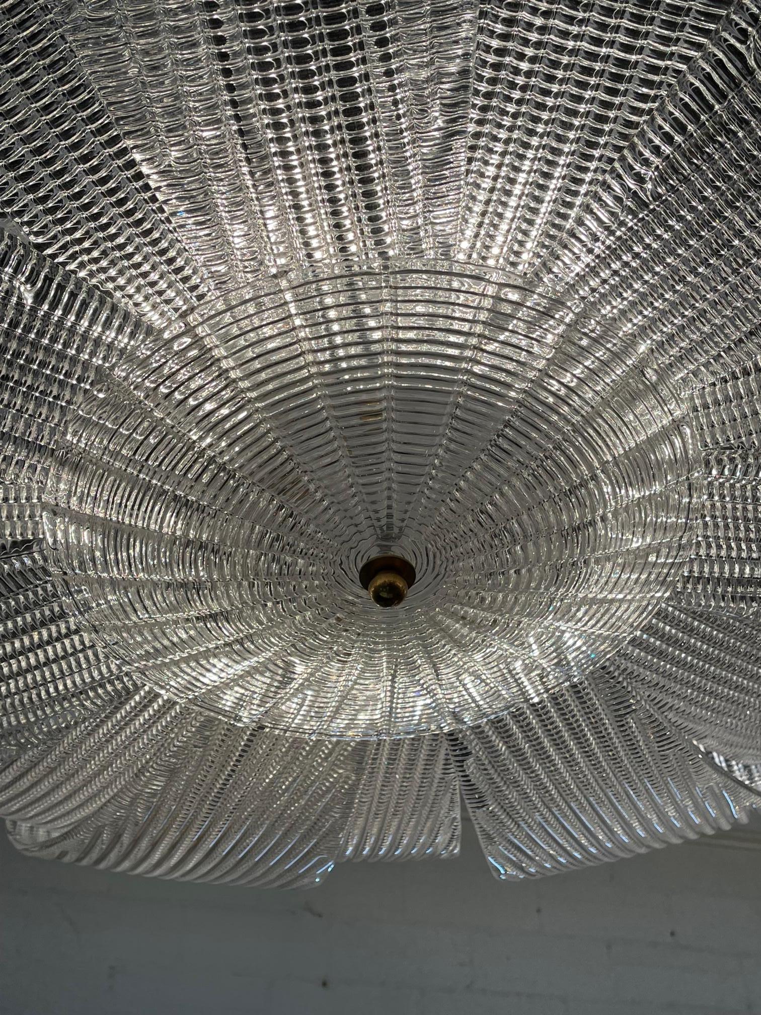 Blown Glass Murano Flush Mount Chandelier