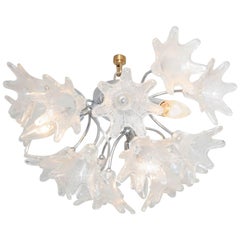 Vintage Floral Murano Glass Flush Mount