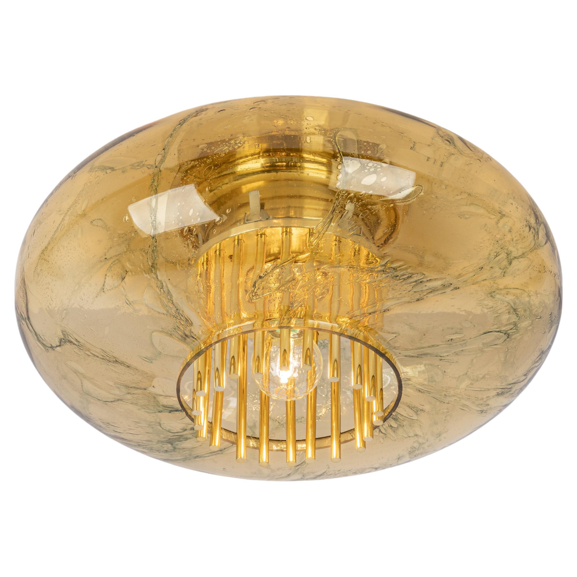 Murano Flush Mount Light by Doria, Germany, 1970s For Sale