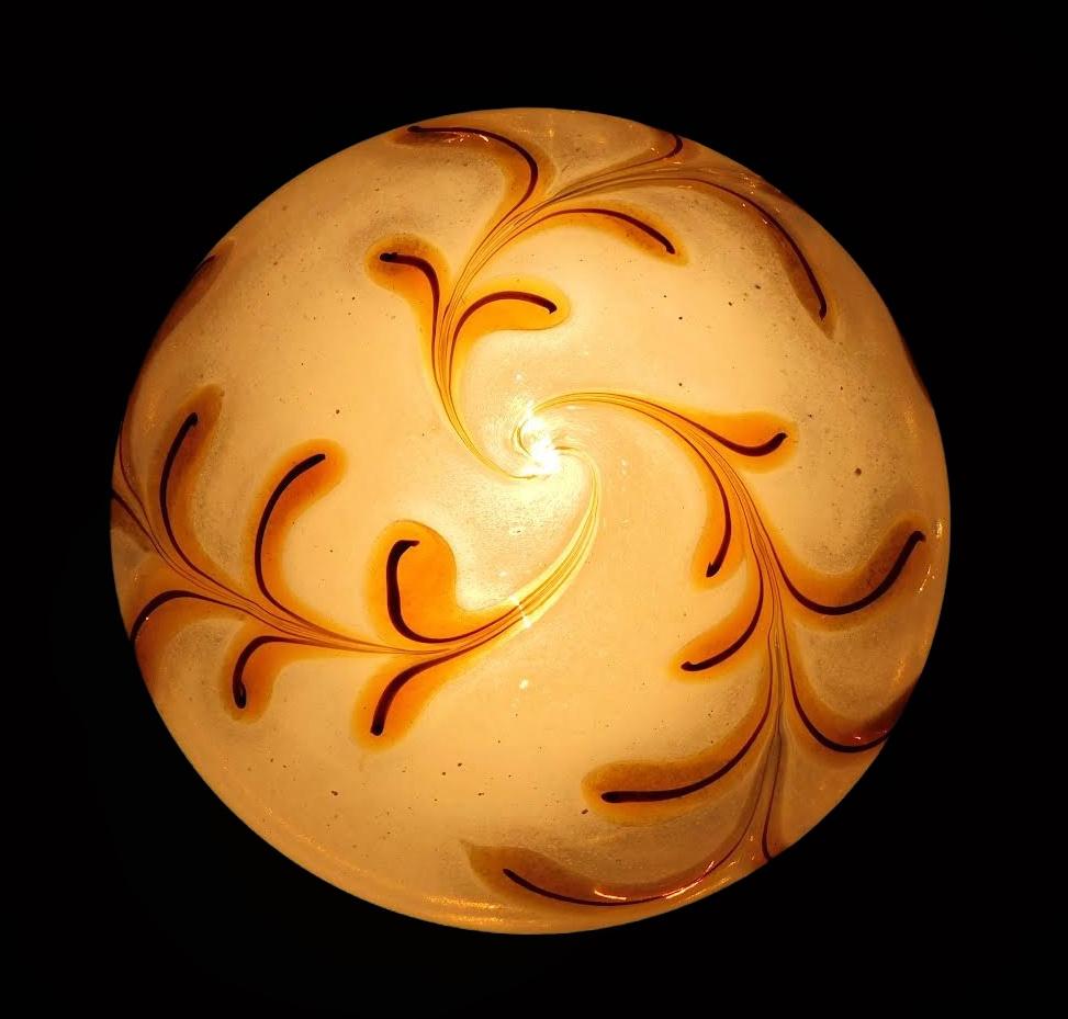 Verre brun Murano, affleurant / applique en vente