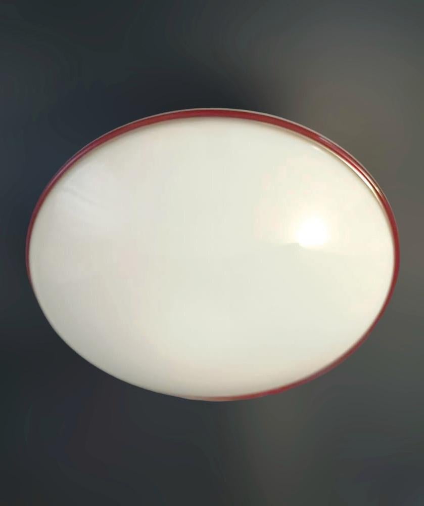 Italian Murano Flush Mount / Sconce by Leucos For Sale