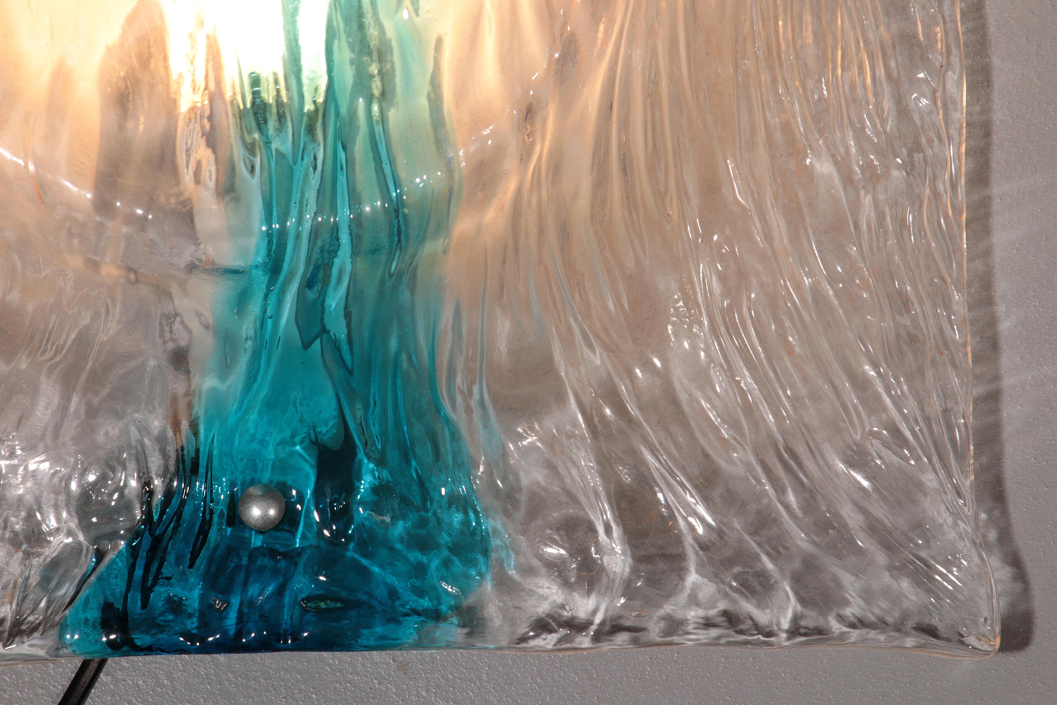 Murano Flush Mount Scone par Toni Zuccheri pour Venini 5 pièces. en vente 2