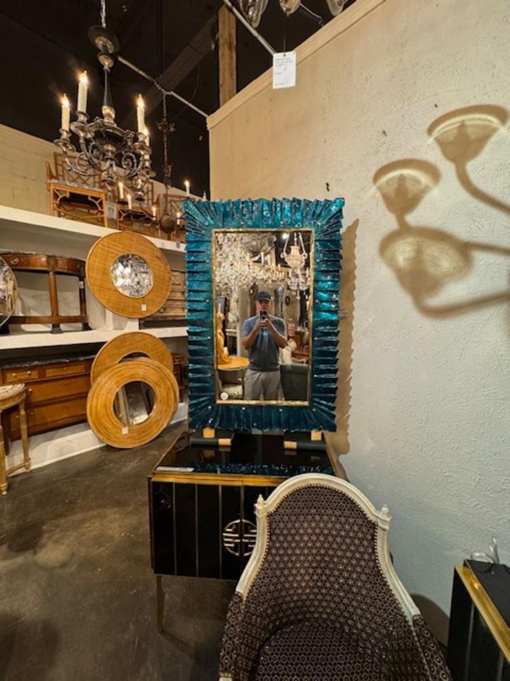 Murano Fold Teal In Good Condition For Sale In Dallas, TX