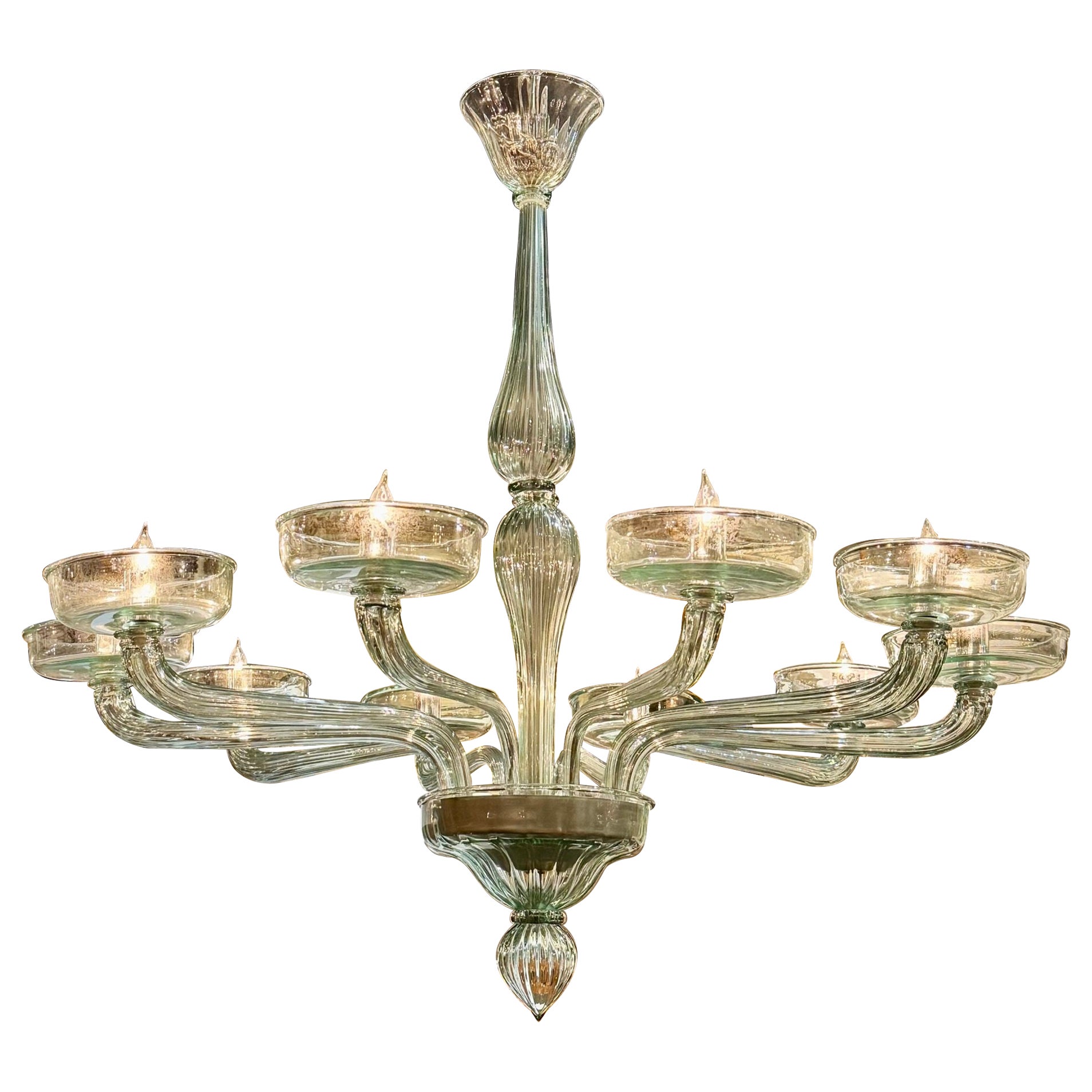 Murano Fontana – Grüner Kronleuchter