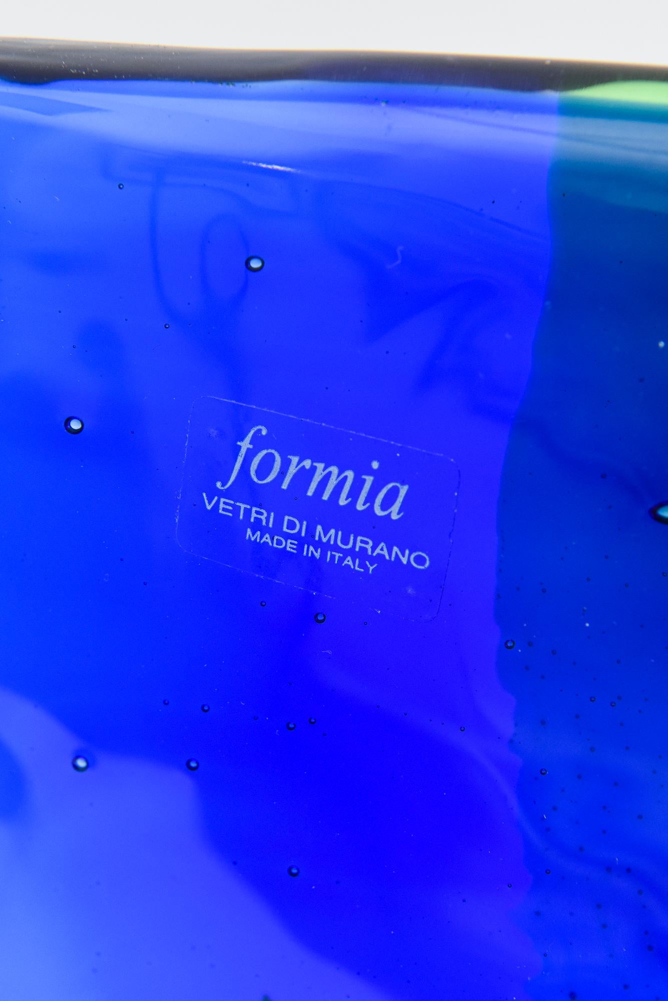 Formia-Skulptur aus Muranoglas in Schwarz, Rot, Blau, Rosa und Grün, Italien im Angebot 4