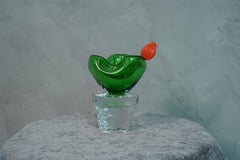 Cactus en verre d'art vert de Murano Formia pour Marta Marzotto, 1990