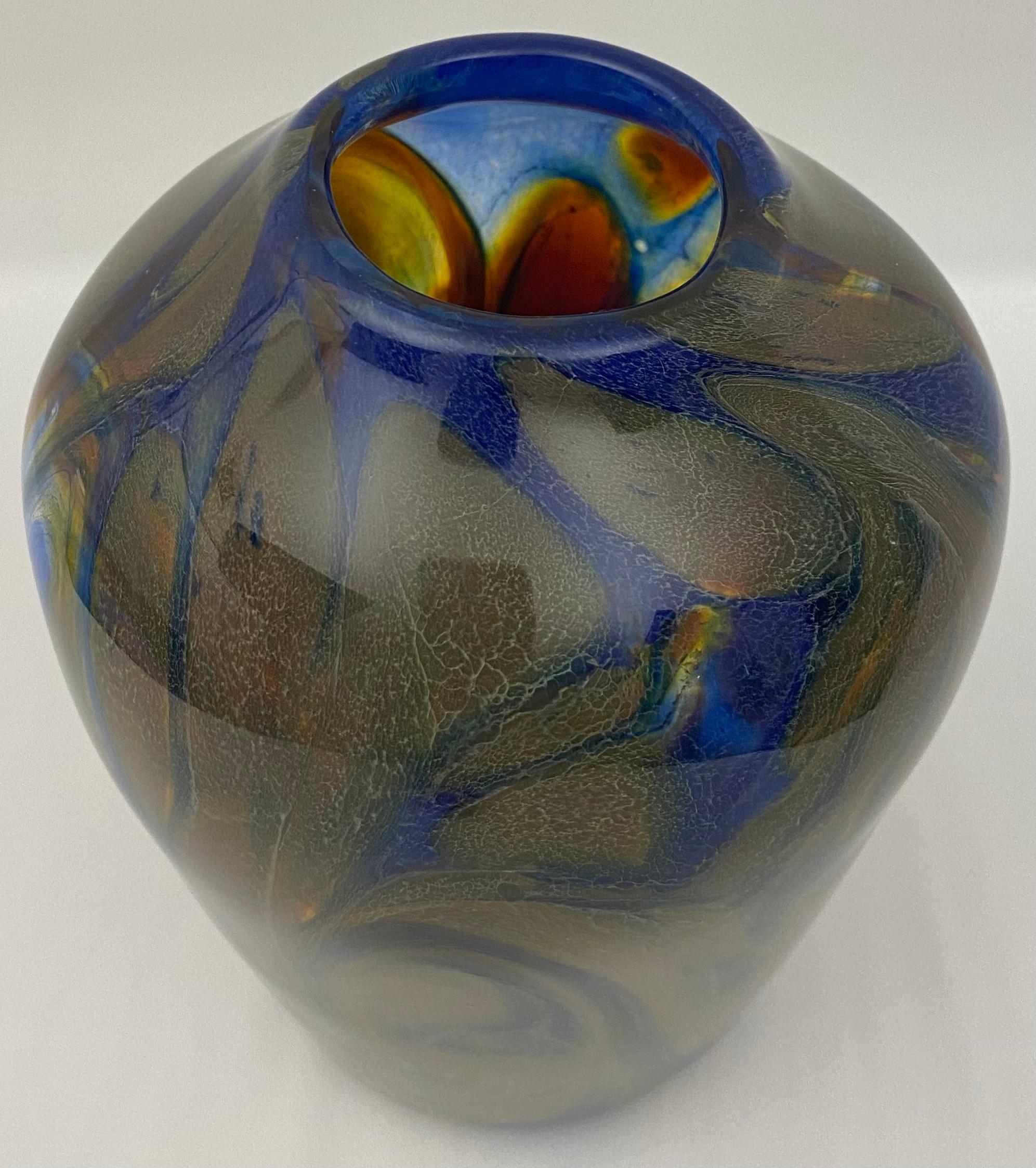 Mid-Century Modern Murano Fratelli Toso Art Glass Flower Vase For Sale